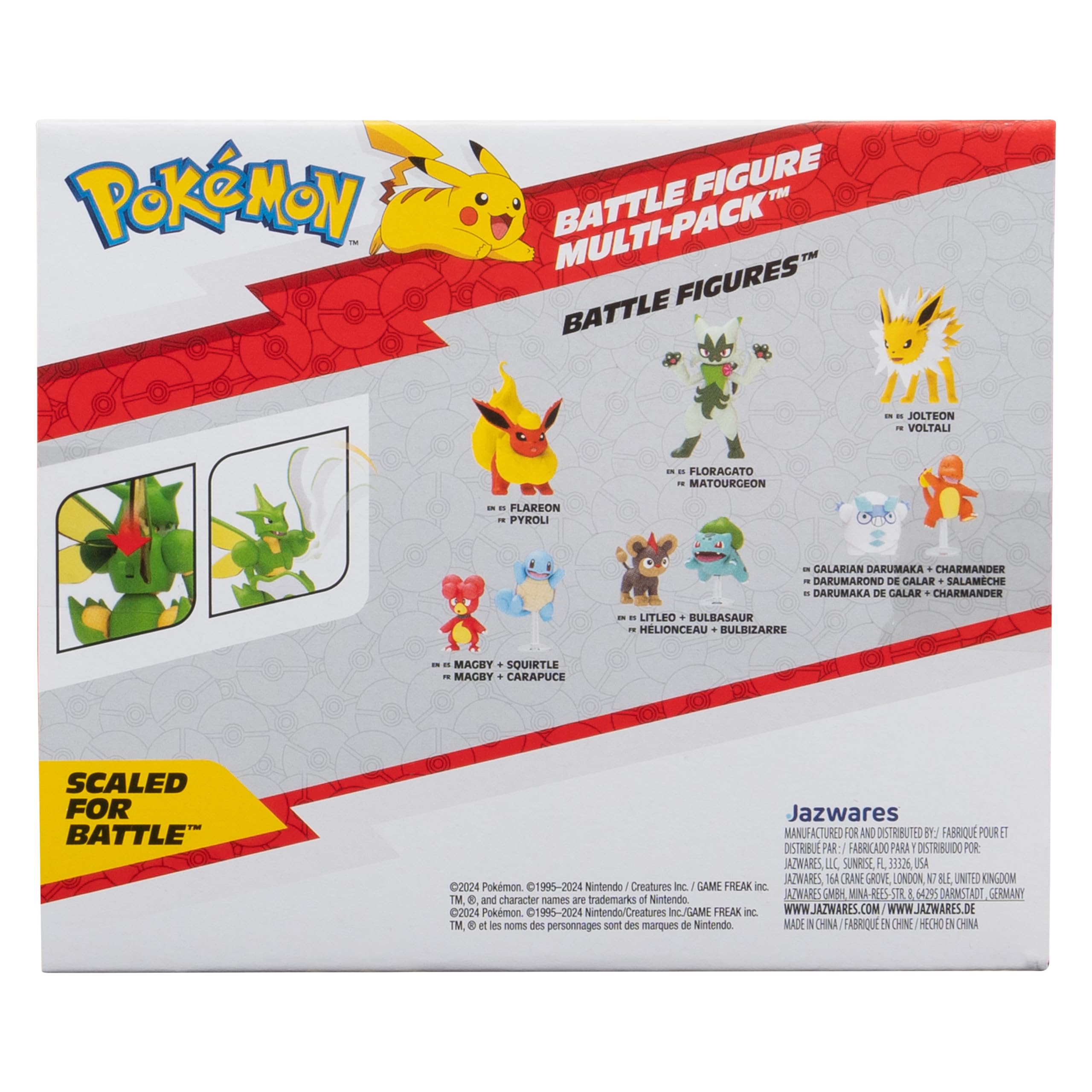 Pokémon Fire and Water Battle Pack - Includes 4.5 Inch Flame Action Charizard and 2" Squirtle Action Figures - Amazon Exclsuive