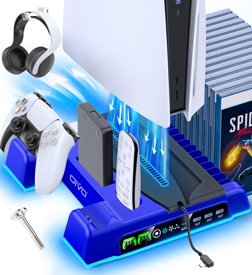 OIVO PS5 Stand & Cooling Station with Controller Charging – 5 Colours