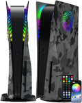 Joso Faceplate for PS5 Disc Edition, Anti-Scratch Dustproof Case Replacement with RGB Ring, Cover Skin Fit for PS5 Console (CD-ROM), Plates for PS5 Accessories, Transparent - Flex Gamingproduct_type