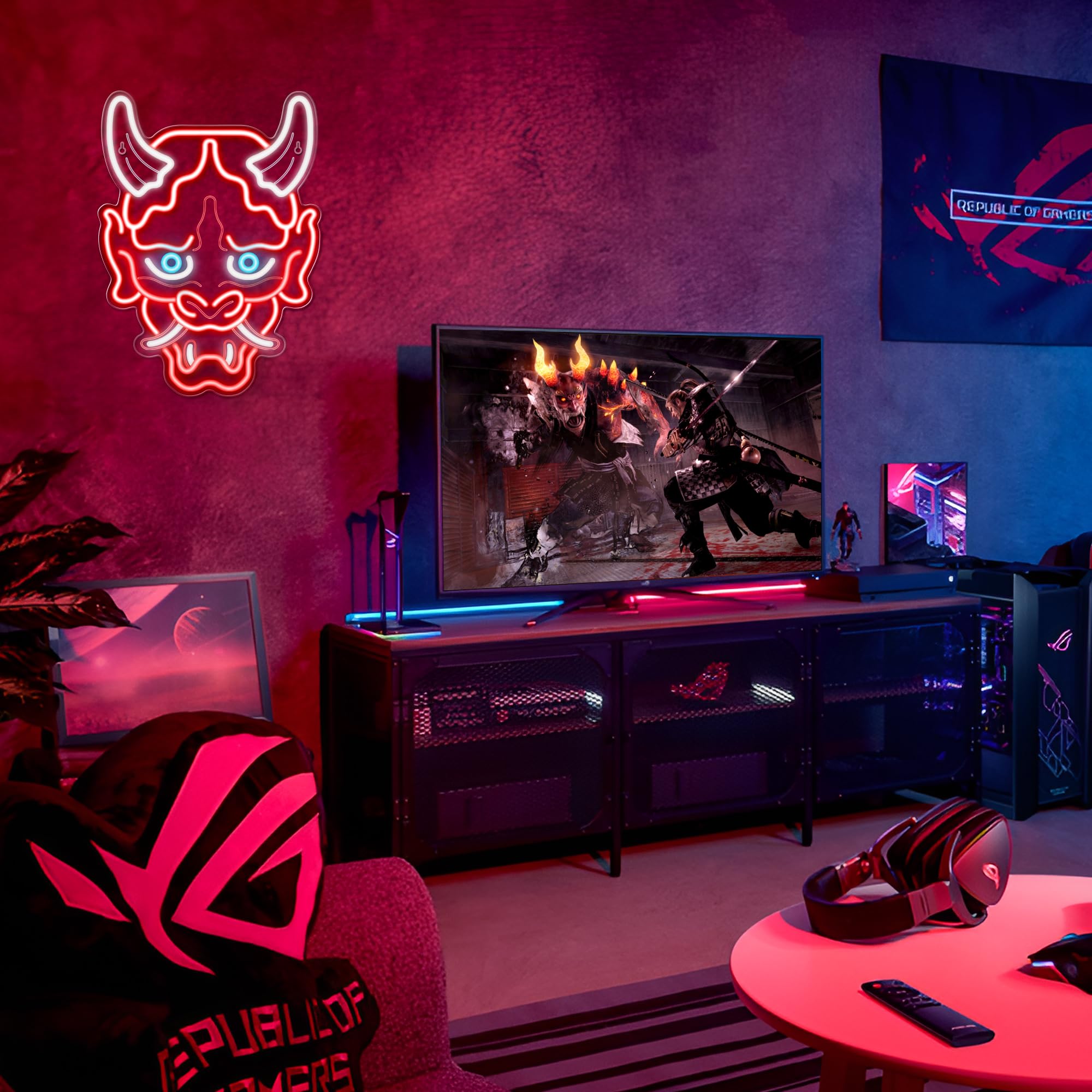 Kavaas Gamer Neon Sign, UV Printed Gaming Neon Sign for Gamer Room Decor - LED Video Game Neon Lights for Bedroom Boys, Gaming Wall decor - Best Gamer Gifts for Teenage Boys, Christmas - Flex Gamingproduct_type