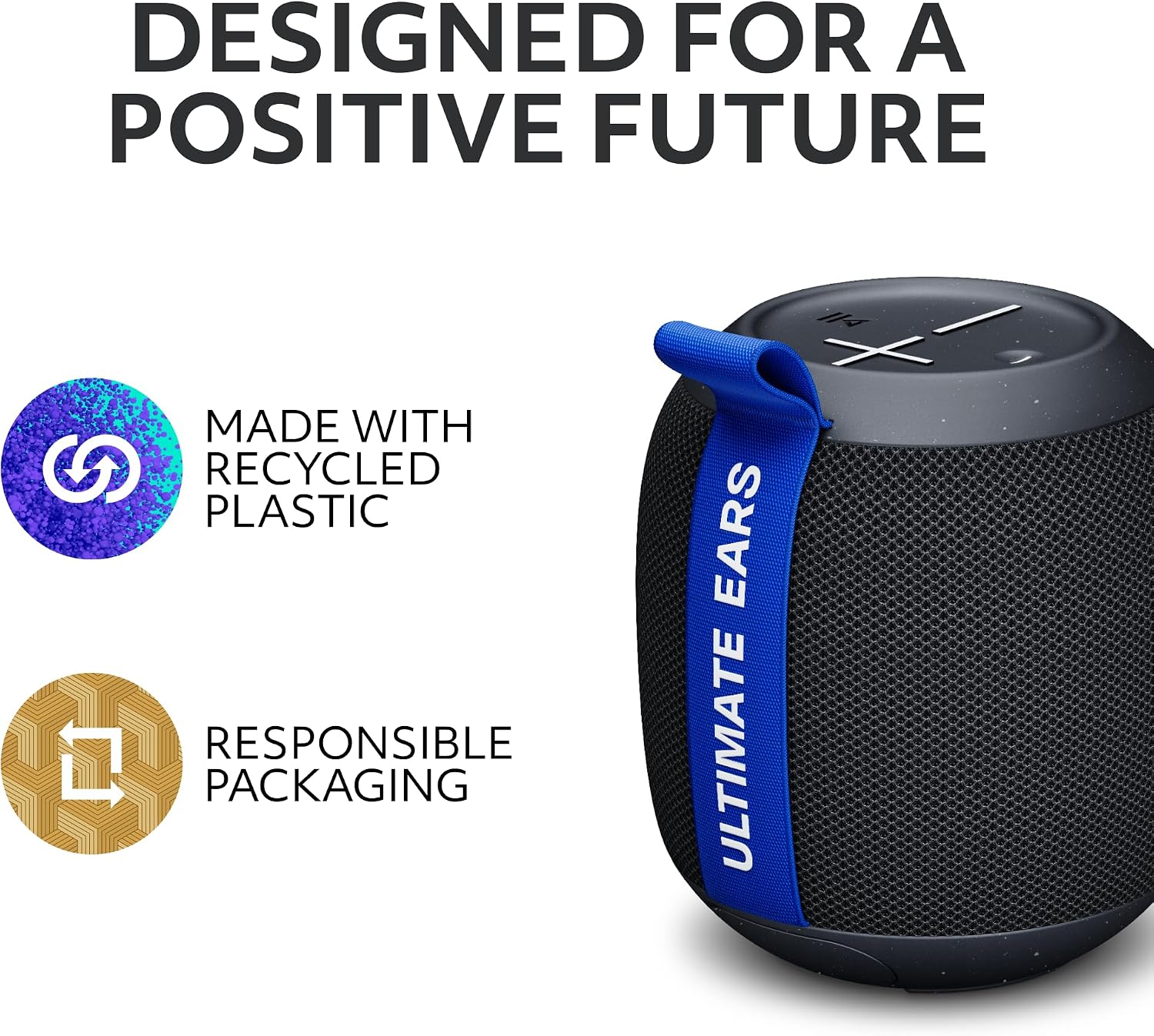 Ultimate Ears WONDERBOOM Play Waterproof Speaker - Black | Dustproof, floating, 131ft (40m) range