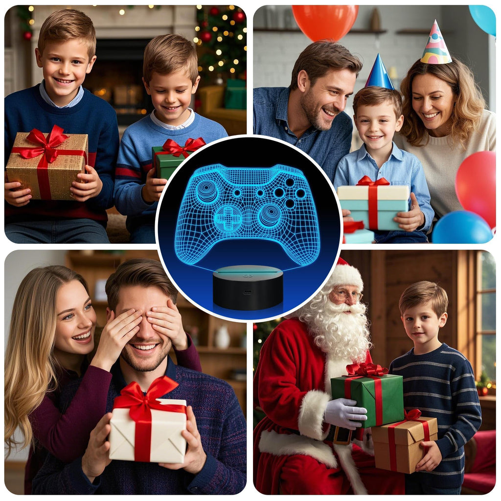 Attivolife Gamepad 3D Lamp, Hologram Illusion Controller Night Light for Kid, 16 Colors Changing & Remote Dimmer Control, Cool Boy Girl Video Gaming Room Accessories as Xmas Birthday Gift for Teen