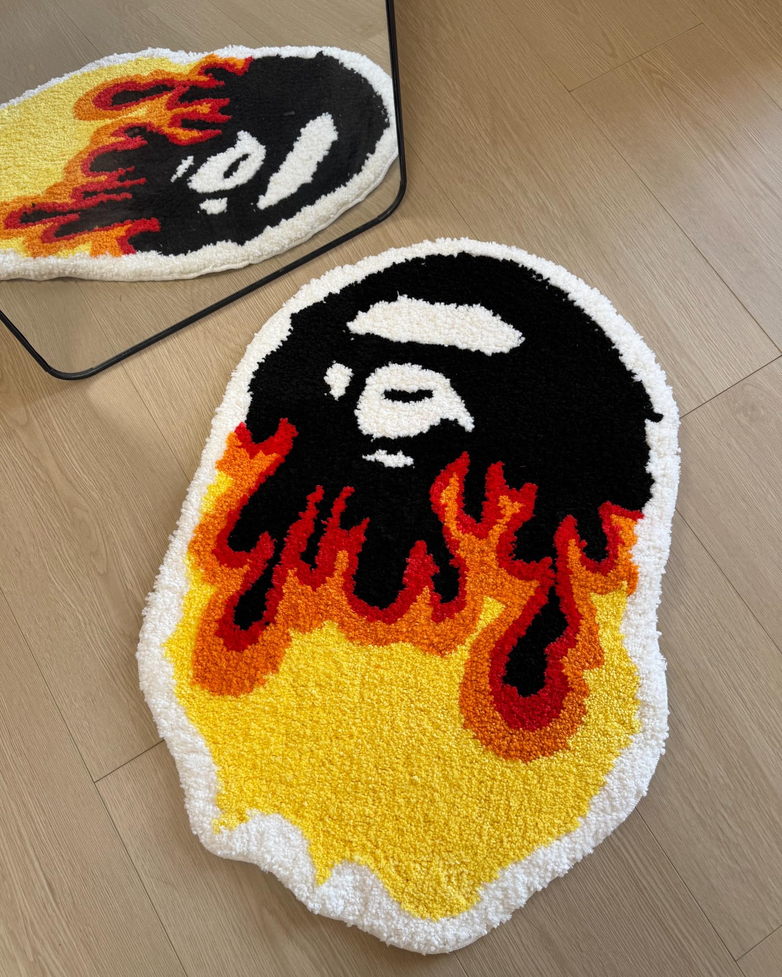 Graduation Bear Rug - Hypebeast Room Decor, Ultra-Soft Hypebeast Rugs with TPR Non-Slip Backing, Trendy Cloud-Like Plush Cute Carpet, Cool Rugs for Bedroom & Man Cave (28"x28") - Flex Gamingproduct_type