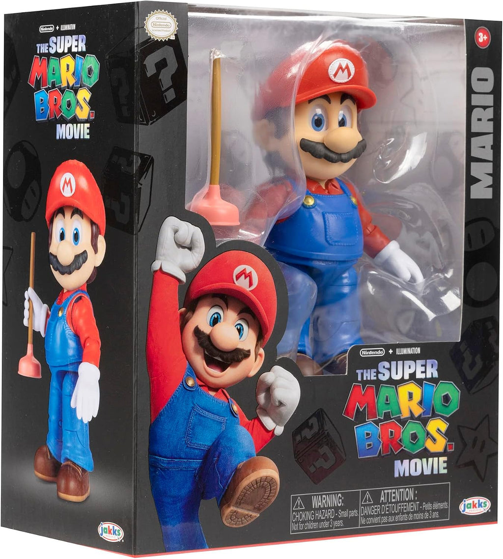 THE SUPER MARIO BROS. MOVIE - 5 Inch Action Figures Series 1 – Mario Figure with Plunger Accessory