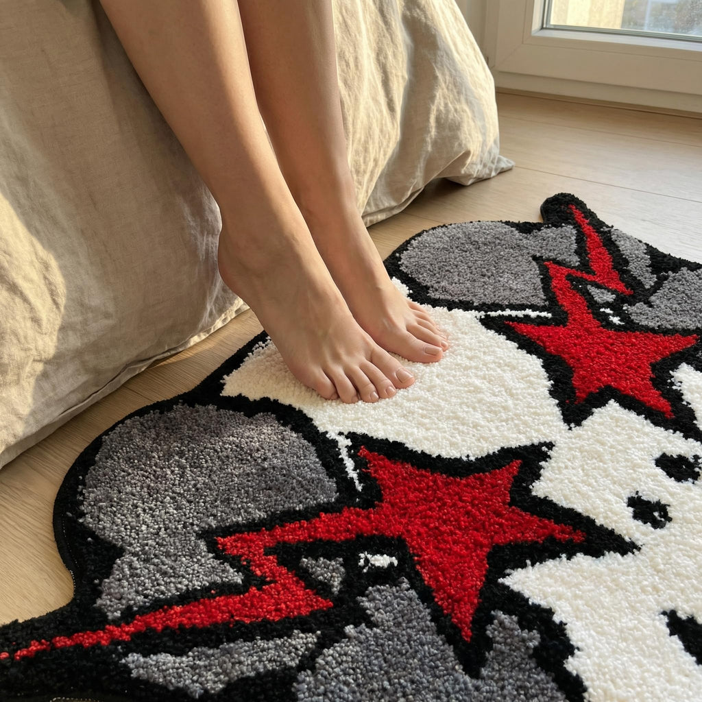 Graduation Bear Rug - Hypebeast Room Decor, Ultra-Soft Hypebeast Rugs with TPR Non-Slip Backing, Trendy Cloud-Like Plush Cute Carpet, Cool Rugs for Bedroom & Man Cave (28"x28") - Flex Gamingproduct_type