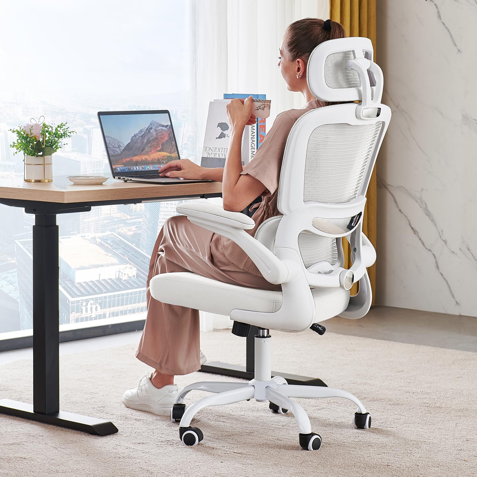 TRALT Office Chair Ergonomic Desk Chair, 330 LBS Home Mesh Office Desk Chairs with Wheels, Comfortable Gaming Chairs (1, Black) - Flex Gamingproduct_type