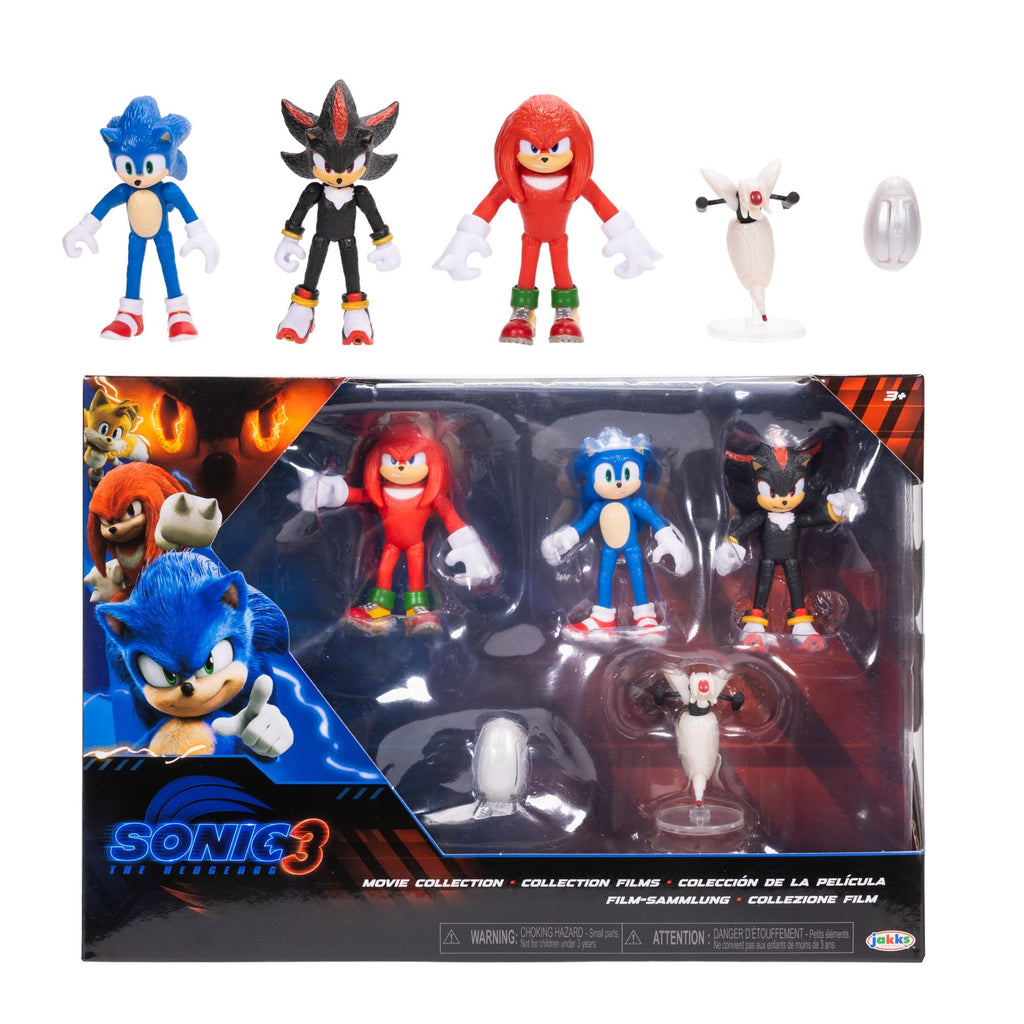 Sonic the Hedgehog 3 Action Figures - 2.5-Inch Collector Set with Knuckles, Shadow, Buzz Bomber & Drone - Flex Gamingproduct_type