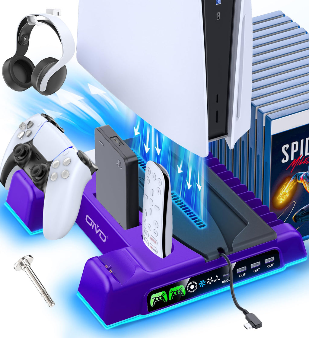 OIVO PS5 Stand & Cooling Station with Controller Charging – 5 Colours