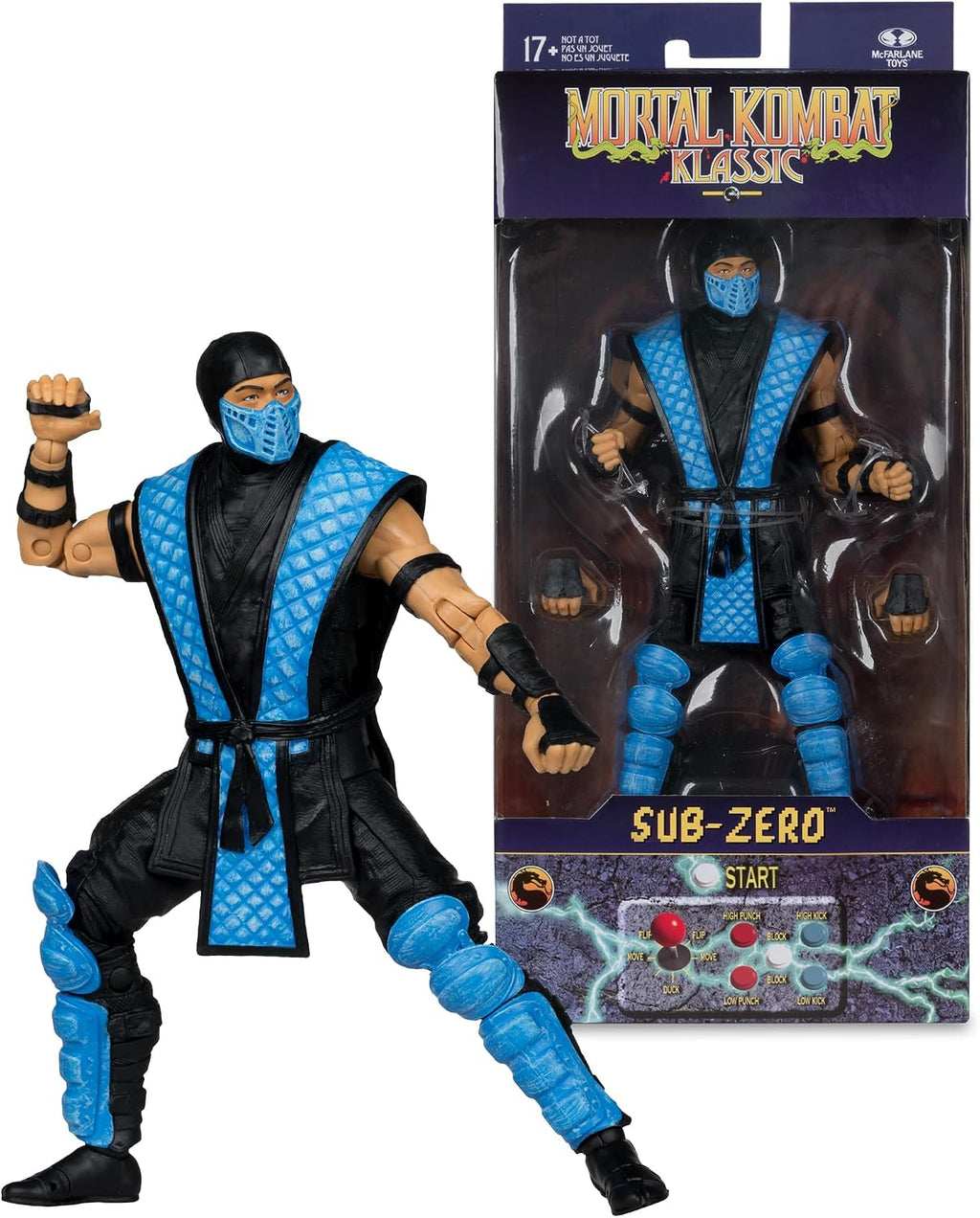 McFarlane Toys- Mortal Kombat Klassic Sub-Zero 7in Action Figure | Mortal Kombat Klassic 7 Inch Action Figure Wave 1 - Sub-Zero