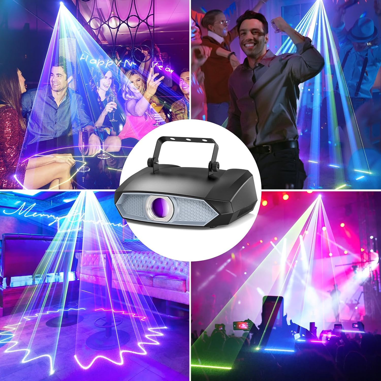 DJ Laser Light for Party,3D Animation Laser Machine,Multiple Control Functions,Support Manual Graffiti, Text Playback, and Personalized Programming,Suitable for DJ Parties, KTV Bars and Events