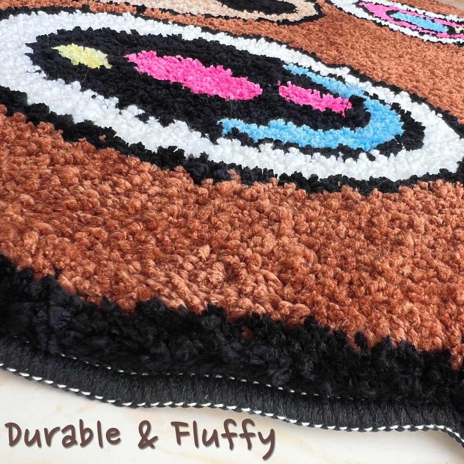 Graduation Bear Rug - Hypebeast Room Decor, Ultra-Soft Hypebeast Rugs with TPR Non-Slip Backing, Trendy Cloud-Like Plush Cute Carpet, Cool Rugs for Bedroom & Man Cave (28"x28") - Flex Gamingproduct_type