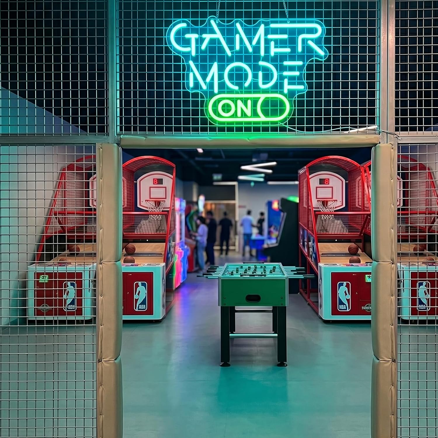 Gamer Mode Neon Sign for Gaming Room Decor, USB Powered LED Wall Light with Dimmer, Cool Gamer Setup Accessories for Bedroom, Streamer Background, Teen Boy Game Room, Man Cave