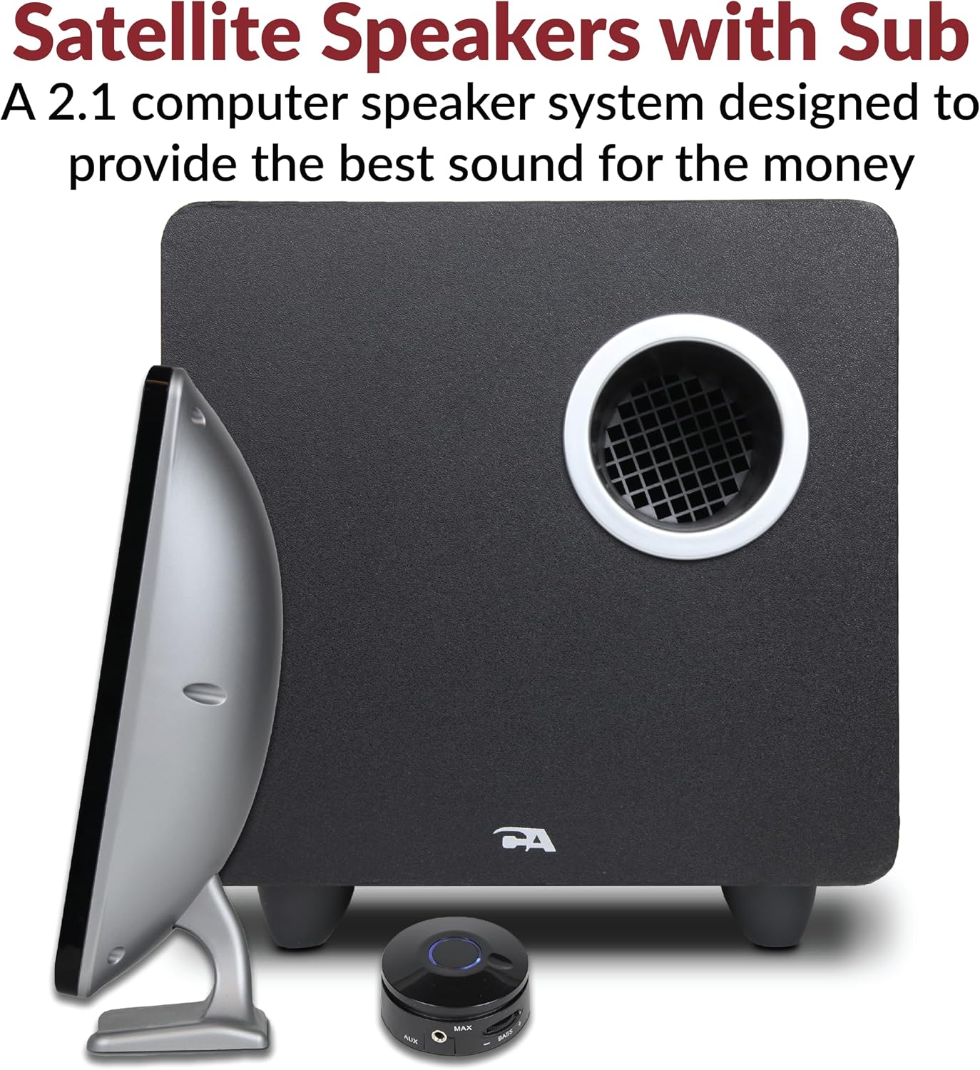 Cyber Acoustics CA-3610 2.1 Multimedia Speaker System with Subwoofer – 2 Sizes