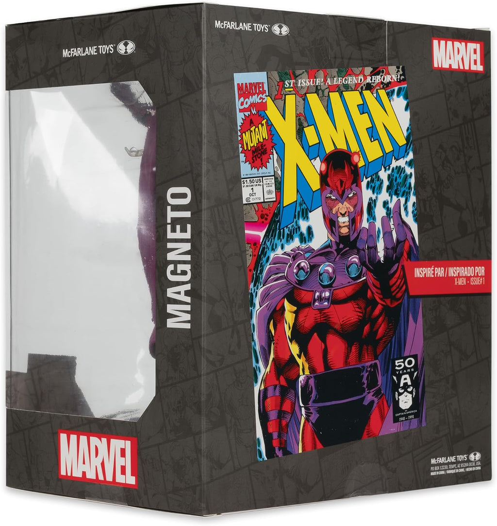 McFarlane Toys - Marvel Magneto 1:10th Scale Collectible with Scene (X-Men #1) | Marvel Collectible 7 Inch Statue Figure 1/10 Scale Posed Scene - Magneto (X-Men #1)