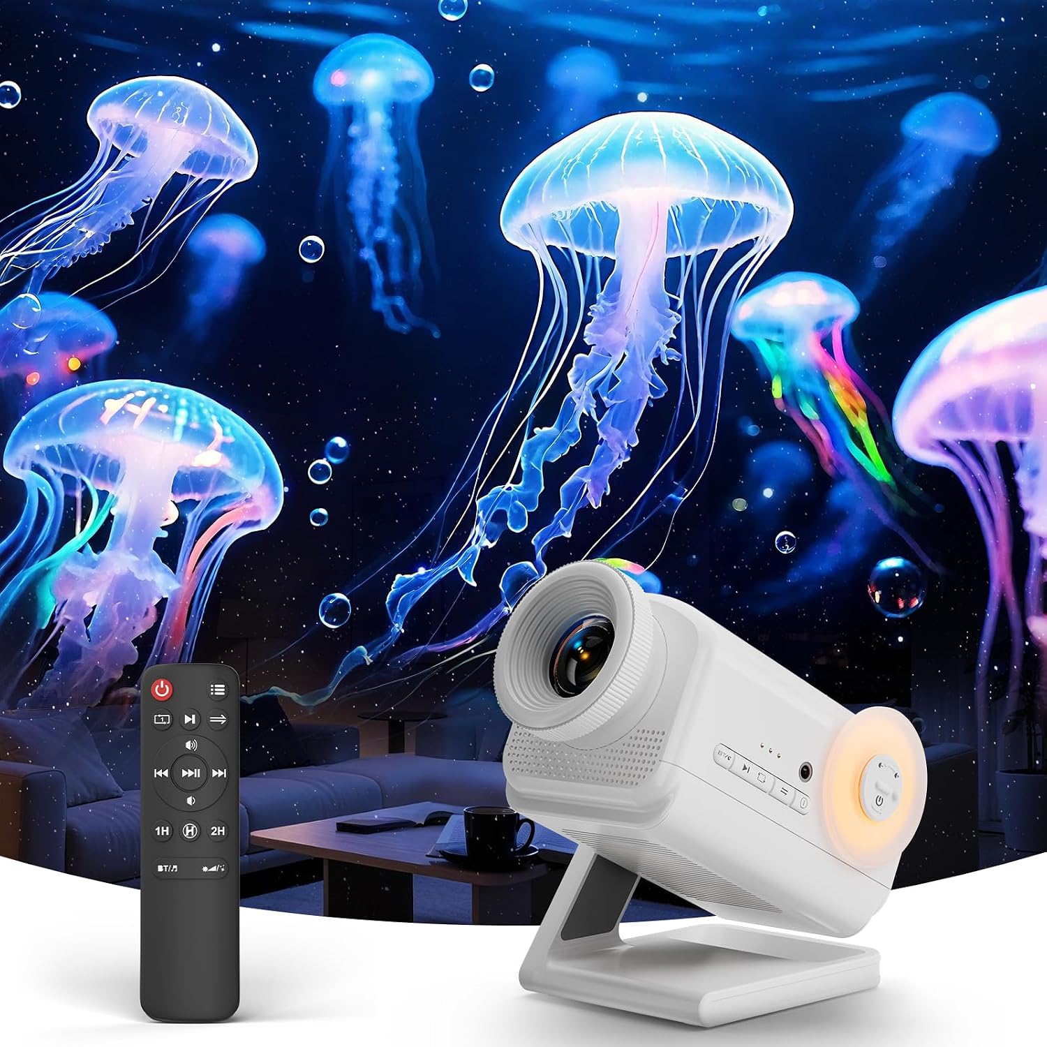 Rossetta 3D Projector with 60 Scenes, Galaxy Star Projector for Room Decor | Bluetooth Speaker, 1H/2H Timer & Remote, Night Light for Bedroom, Party, Christmas & Birthday Gifts for Adults, Girls, Boys