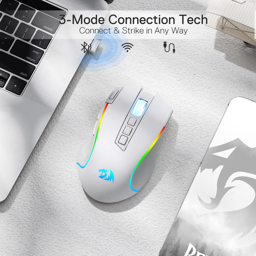 Redragon M612 Predator RGB Gaming Mouse, 8000 DPI Wired Optical Mouse with 11 Programmable Buttons & 5 Backlit Modes, Software Supports DIY Keybinds Rapid Fire Button - Flex Gamingproduct_type