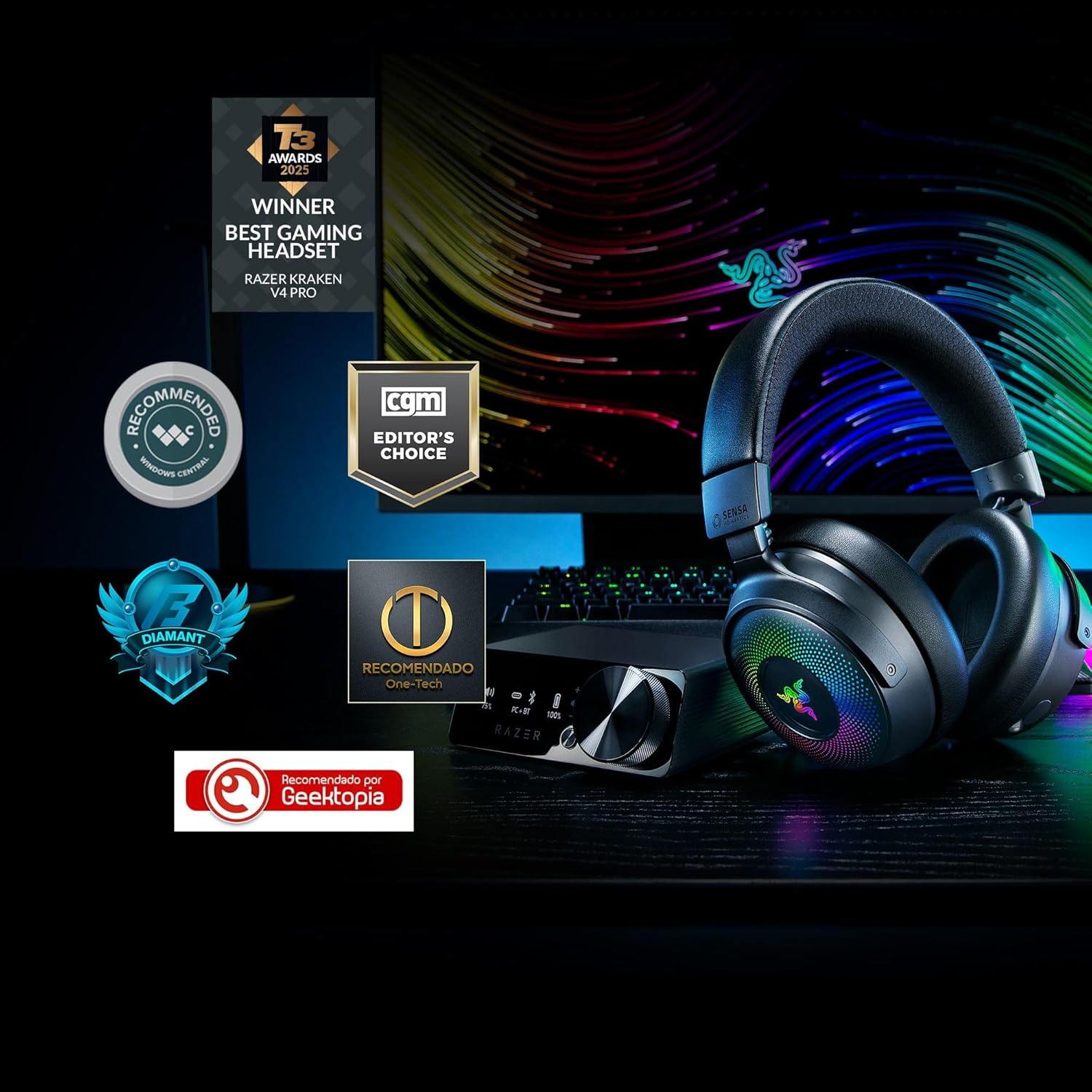 Razer Kraken V4 Pro Wireless Gaming Headset – Black