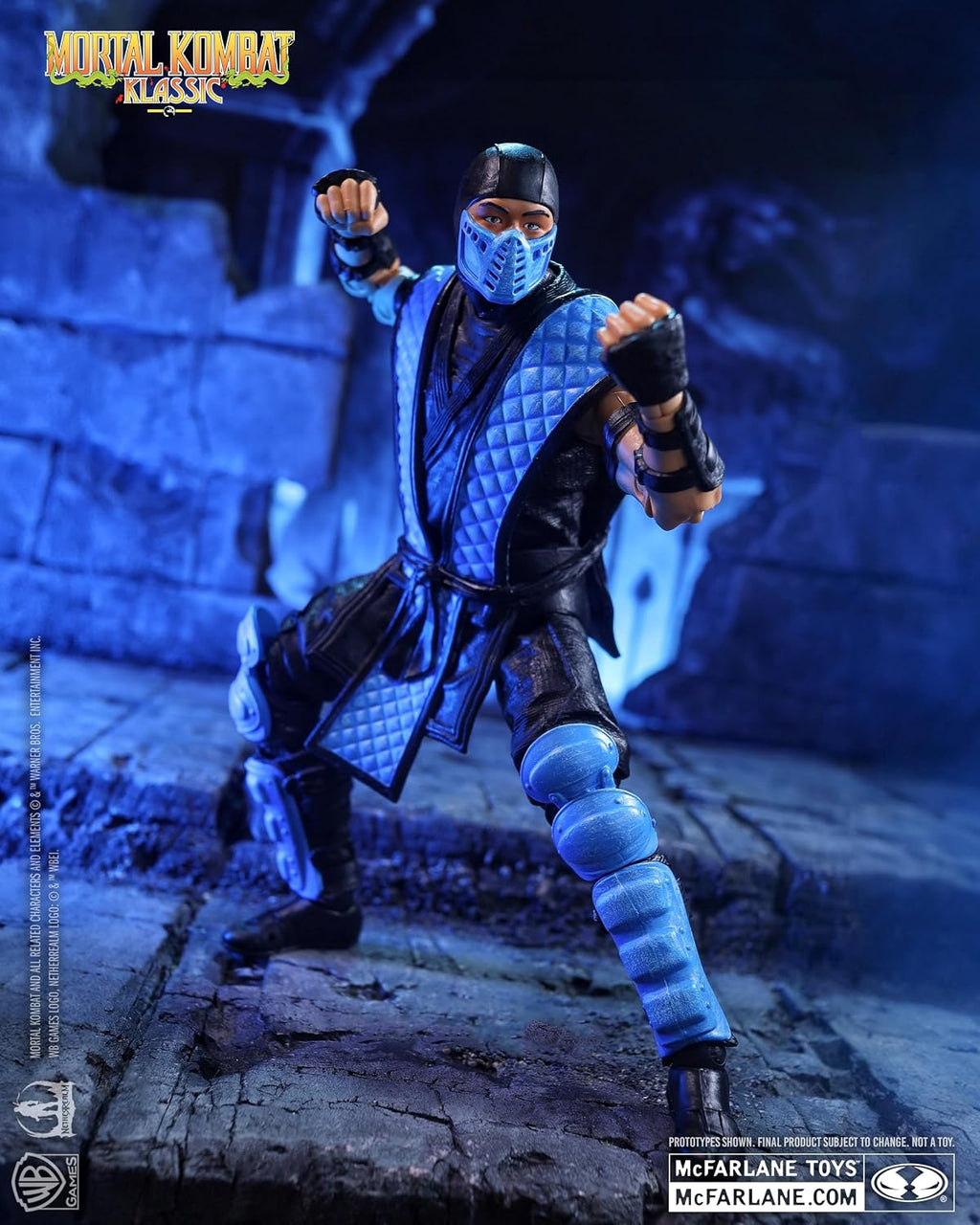 McFarlane Toys- Mortal Kombat Klassic Sub-Zero 7in Action Figure | Mortal Kombat Klassic 7 Inch Action Figure Wave 1 - Sub-Zero