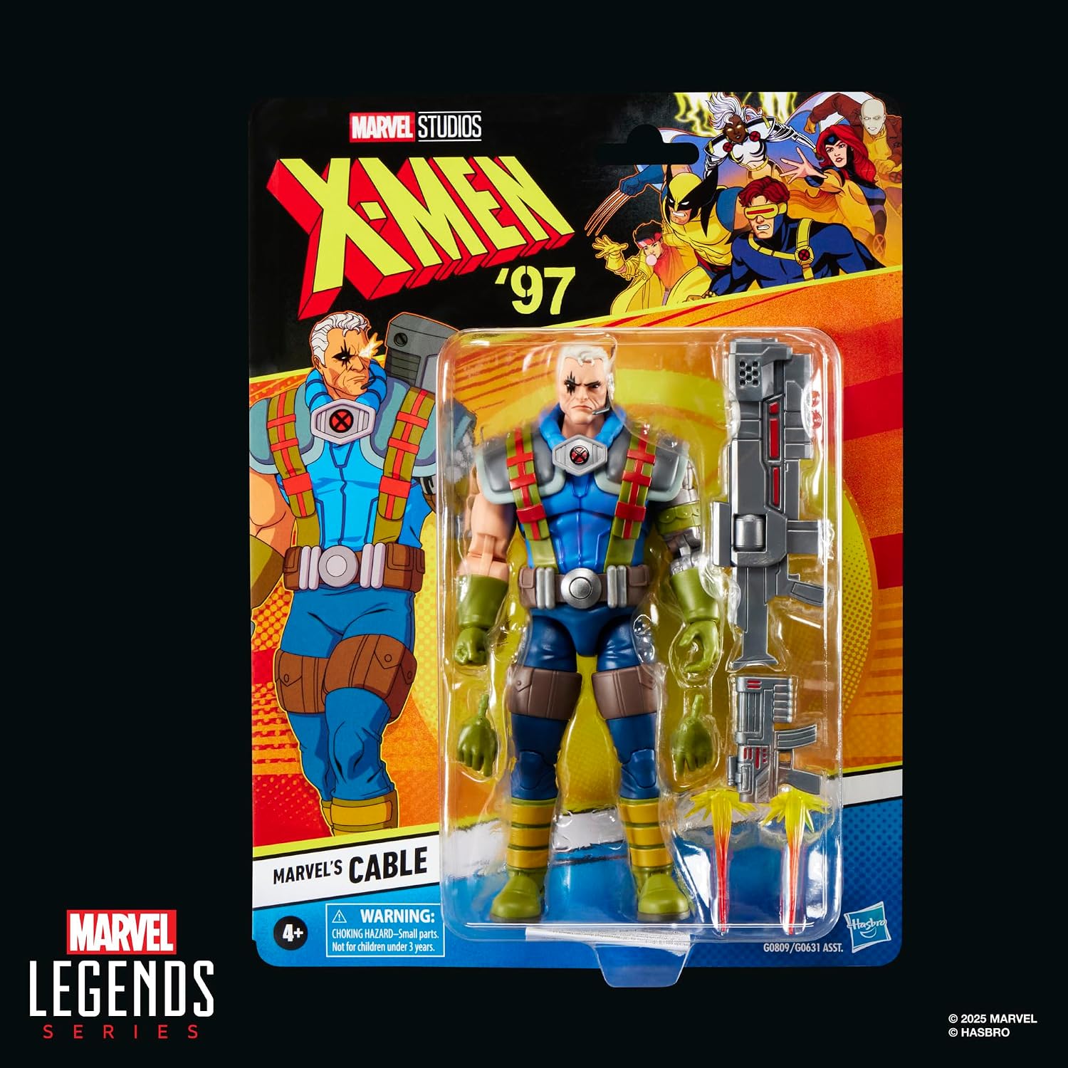 Marvel Legends Series Marvel's Cable, X-Men '97 Collectible 6-Inch Action Figure Toy | 6-Inch Collectible, Includes 6 Accessories, 2 Blasters, 2 Weapon Fx, 20 Plus Points Articulation