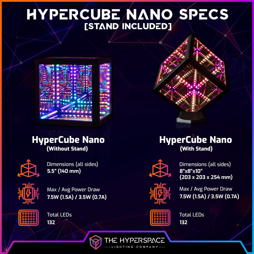 Hyperspace Lighting Co. Infinity Mirror LED Lamp – 4 Sizes