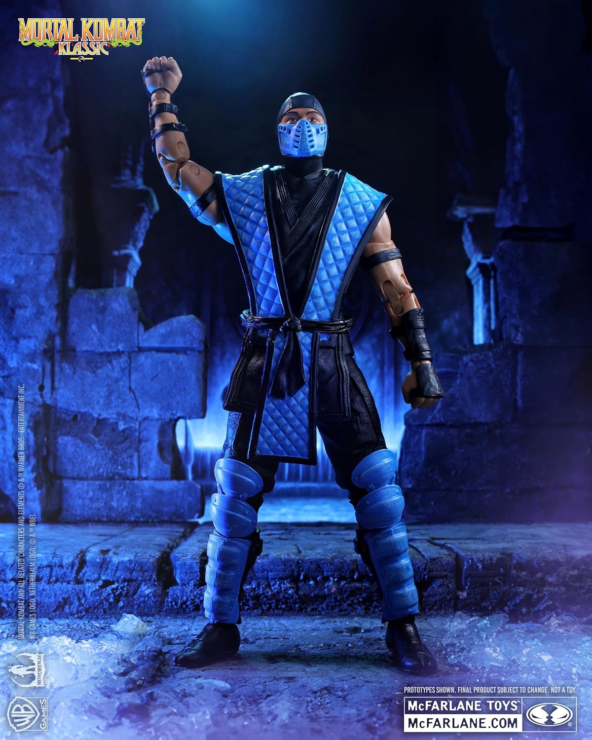 McFarlane Toys- Mortal Kombat Klassic Sub-Zero 7in Action Figure | Mortal Kombat Klassic 7 Inch Action Figure Wave 1 - Sub-Zero