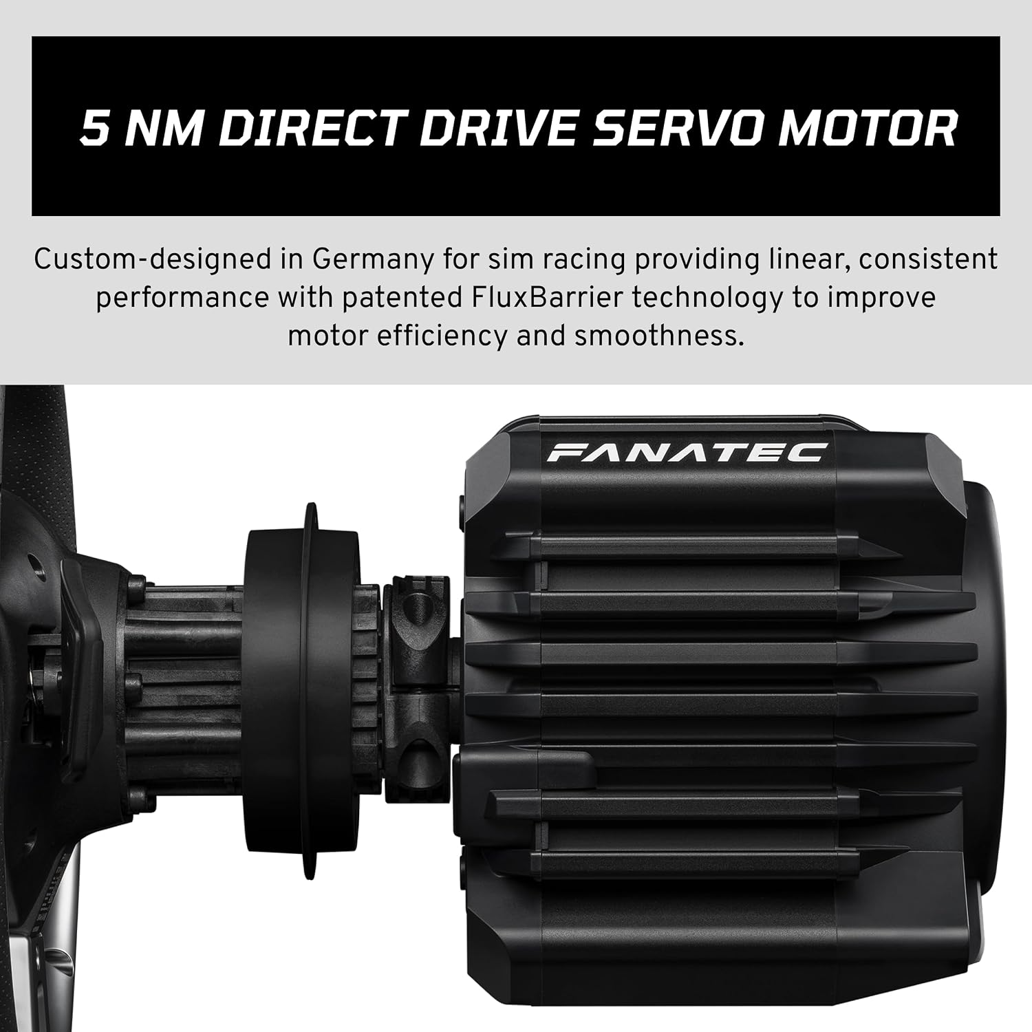 Fanatec Officially Licensed Gran Turismo DD Pro PlayStation Sim Racing Steering Wheel, Base and Pedals – Polyphony Digital Wheel, 5 Nm FluxBarrier Direct Drive, 2-Pedal Set for PC, PS5, PS4 - Flex Gamingproduct_type