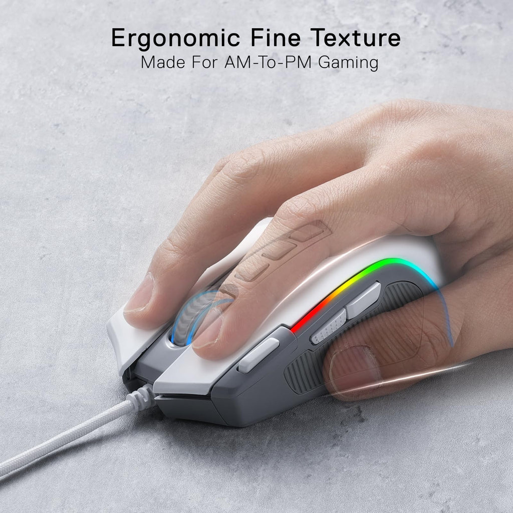 Redragon M612 Predator RGB Gaming Mouse, 8000 DPI Wired Optical Mouse with 11 Programmable Buttons & 5 Backlit Modes, Software Supports DIY Keybinds Rapid Fire Button - Flex Gamingproduct_type