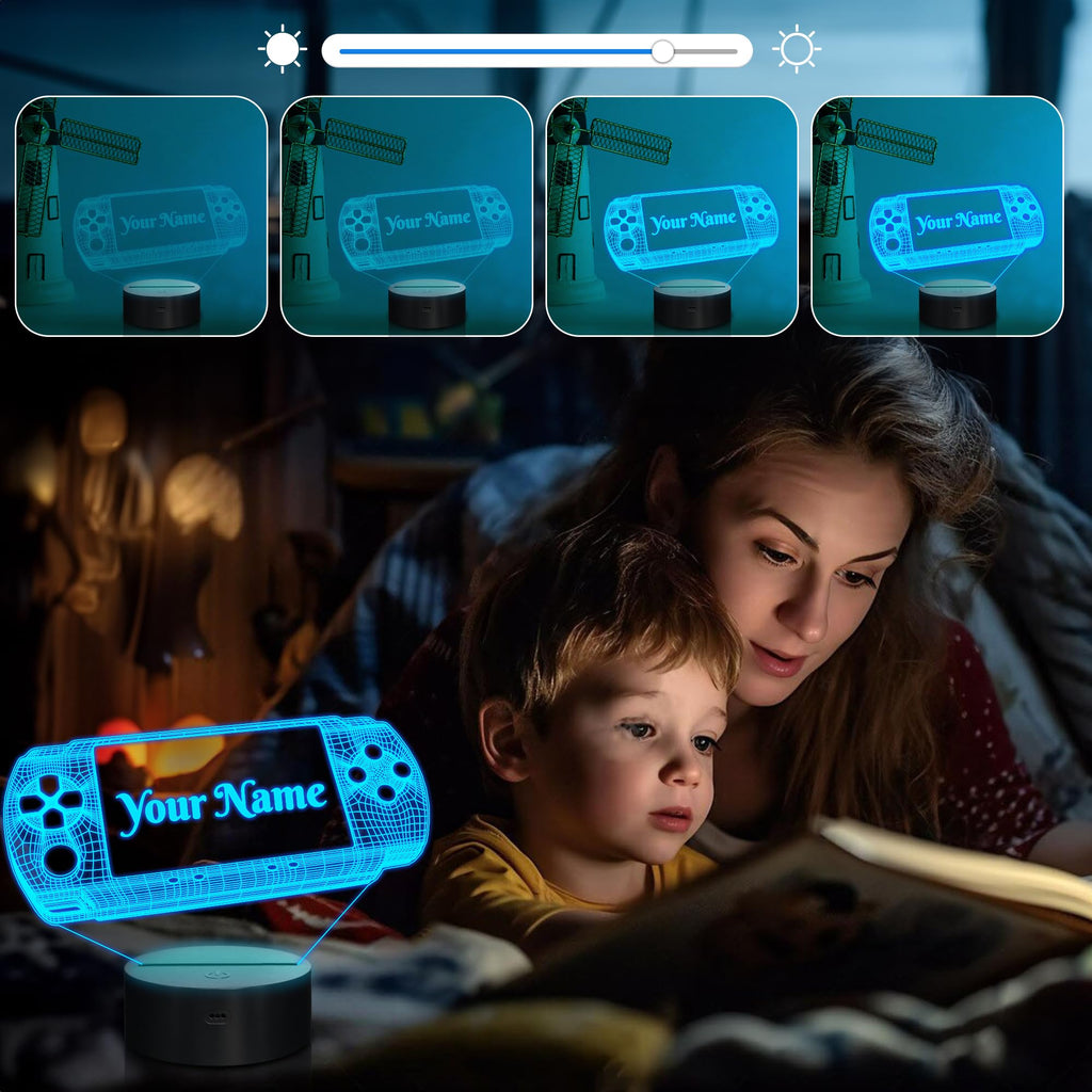 Attivolife Gamepad 3D Lamp, Hologram Illusion Controller Night Light for Kid, 16 Colors Changing & Remote Dimmer Control, Cool Boy Girl Video Gaming Room Accessories as Xmas Birthday Gift for Teen
