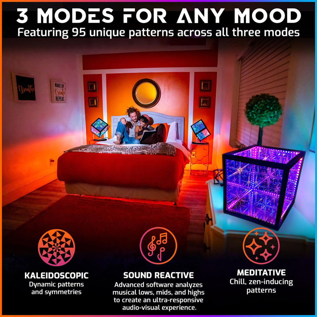 Hyperspace Lighting Co. Infinity Mirror LED Lamp – 4 Sizes