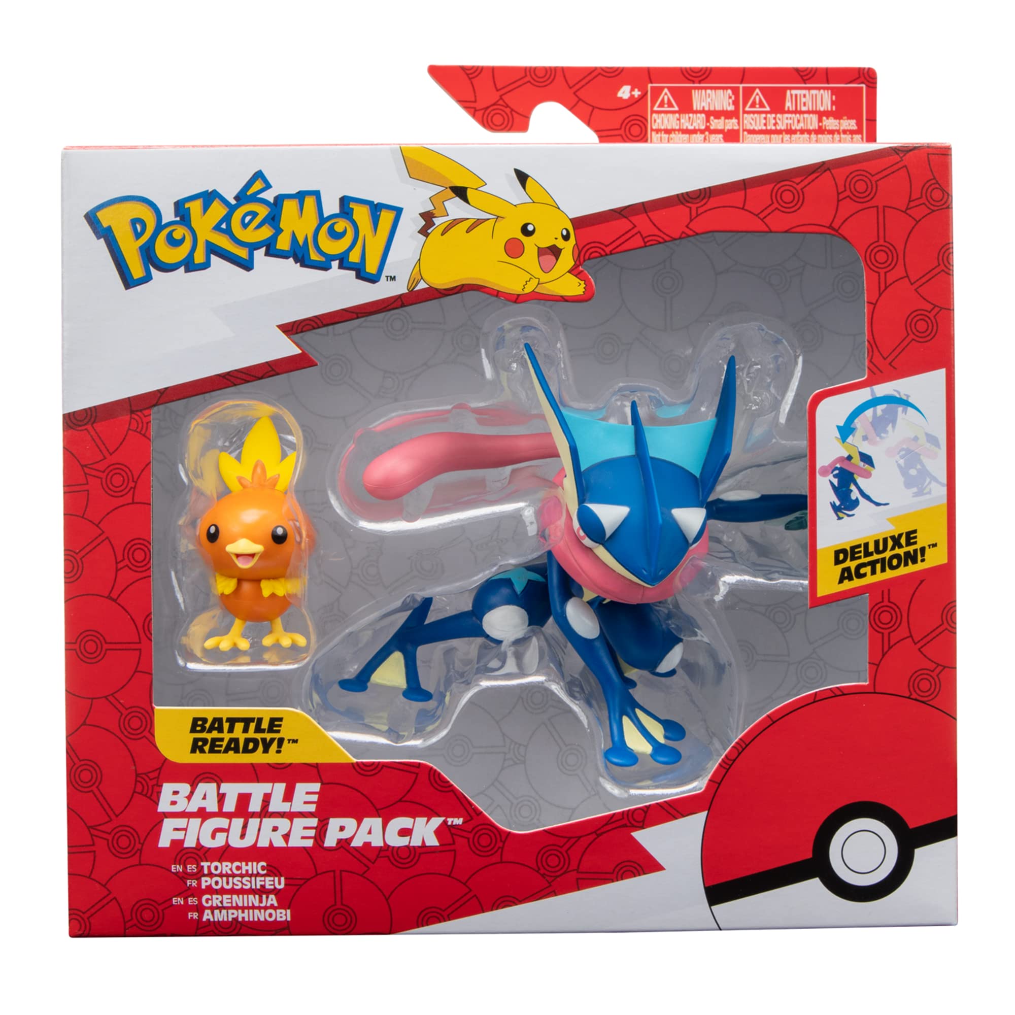 Pokémon Fire and Water Battle Pack - Includes 4.5 Inch Flame Action Charizard and 2" Squirtle Action Figures - Amazon Exclsuive