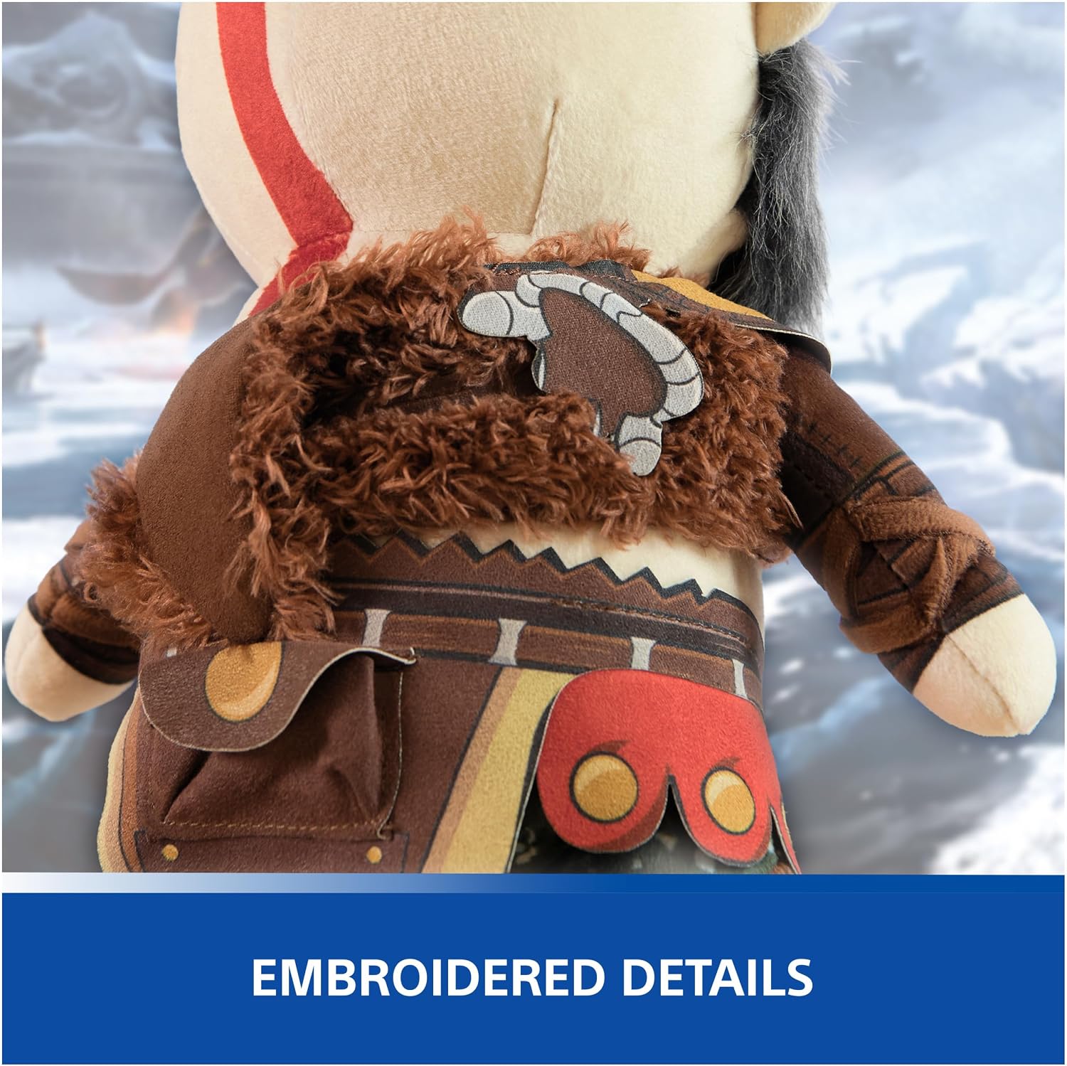 PlayStation God of War Ragnarök Kratos 10-Inch Collector Plush | Premium Collector Plush, Captures Kratos in Cuddly Form, Iconic Red Tattoos, Must-Have Shelf Accessory for PS5 Gamers