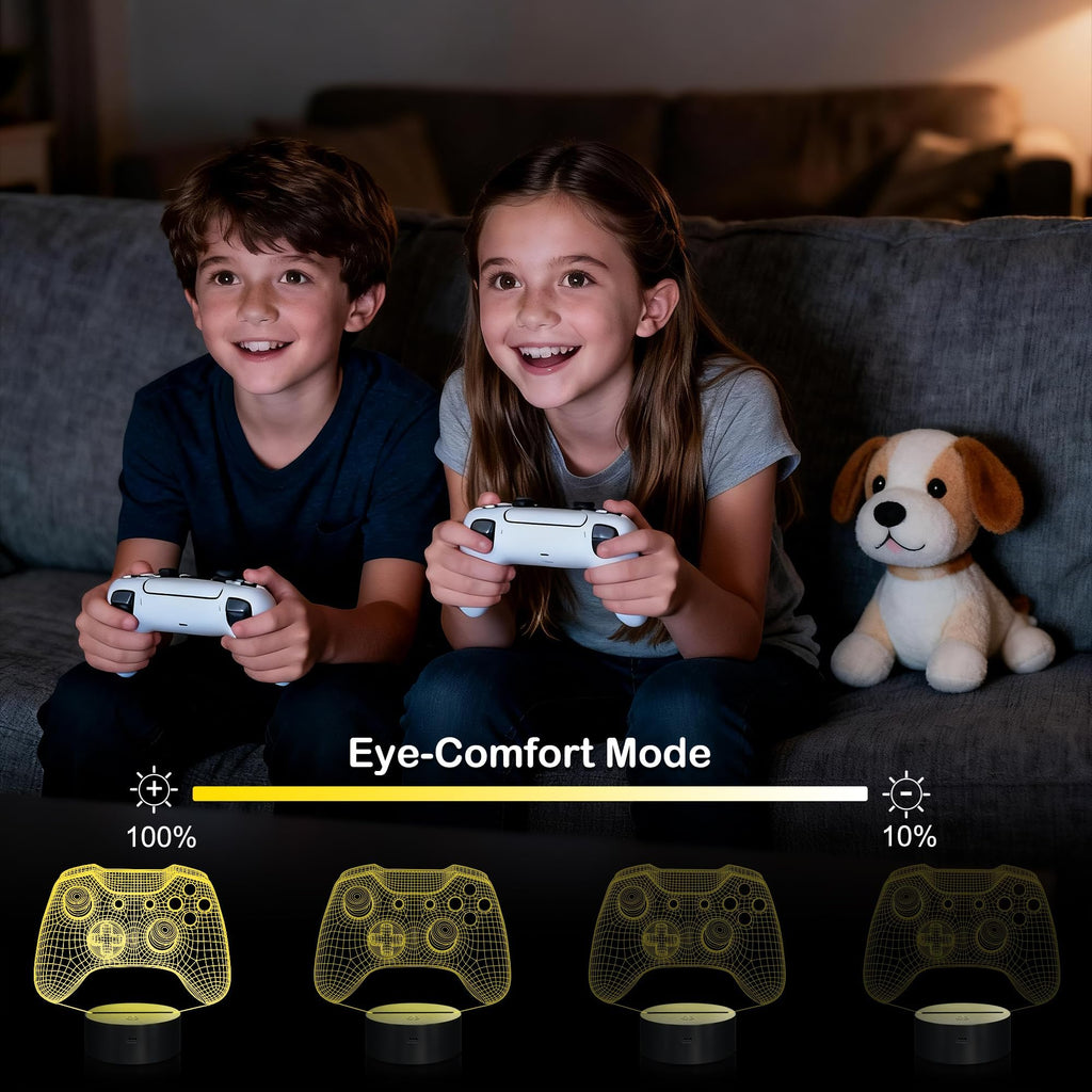 Attivolife Gamepad 3D Lamp, Hologram Illusion Controller Night Light for Kid, 16 Colors Changing & Remote Dimmer Control, Cool Boy Girl Video Gaming Room Accessories as Xmas Birthday Gift for Teen