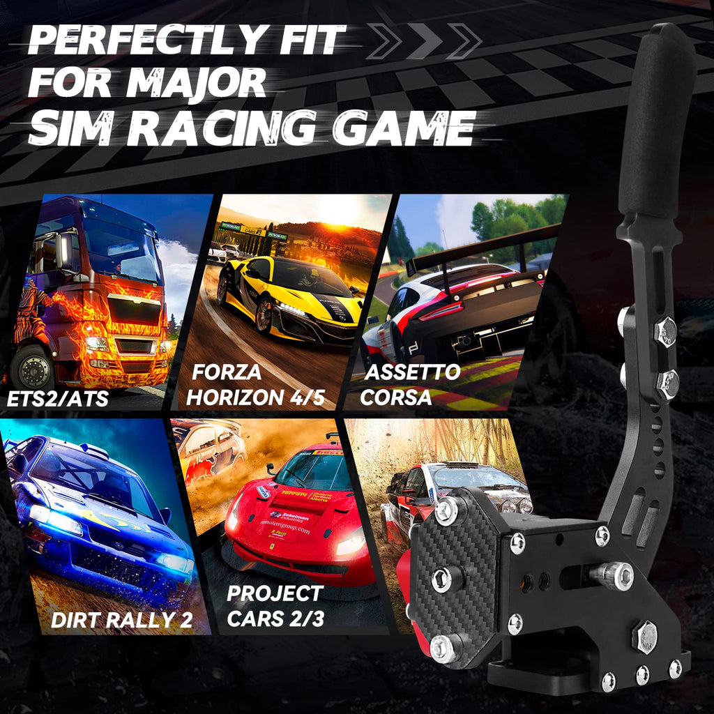 aikeec USB Handbrake for PS4 PS5: Compatible with Logitech G27 G29- PC Handbrake Compatible for G27 G29 G920 Thrusmsater T300 T500 Sim Racing Handbrake - Flex Gamingproduct_type