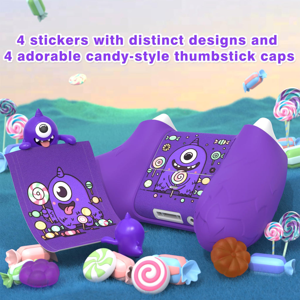 PlayVital MonoEye Monster Controller Skin for Xbox Series X/S - Cute Anti-Slip Silicone Cover Case with 4 Candy Thumb Grip Caps & Stickers, Full Protection Set, Green - Flex Gamingproduct_type