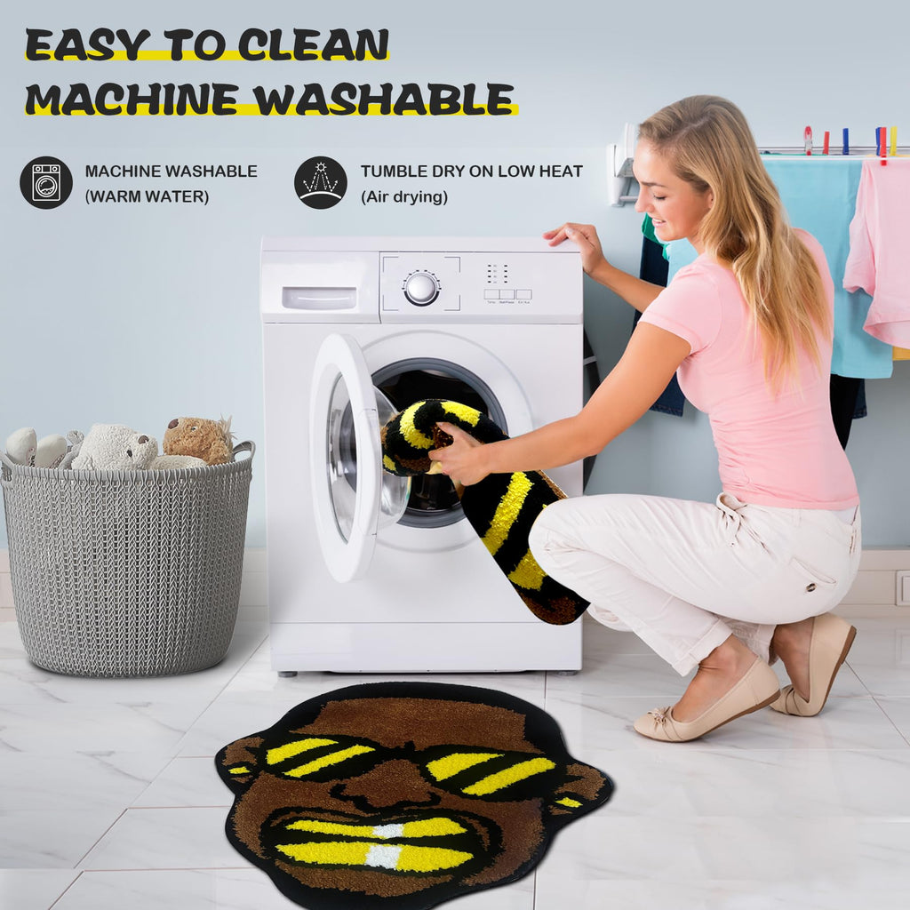 Graduation Bear Rug - Hypebeast Room Decor, Ultra-Soft Hypebeast Rugs with TPR Non-Slip Backing, Trendy Cloud-Like Plush Cute Carpet, Cool Rugs for Bedroom & Man Cave (28"x28") - Flex Gamingproduct_type