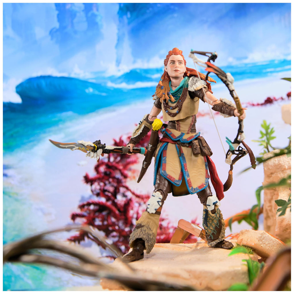 PlayStation God of War Ragnarok, 6” Atreus Action Figure with 4 Accessories, The Shapes Collection, for PS5 Fans & Collectors Ages 17+