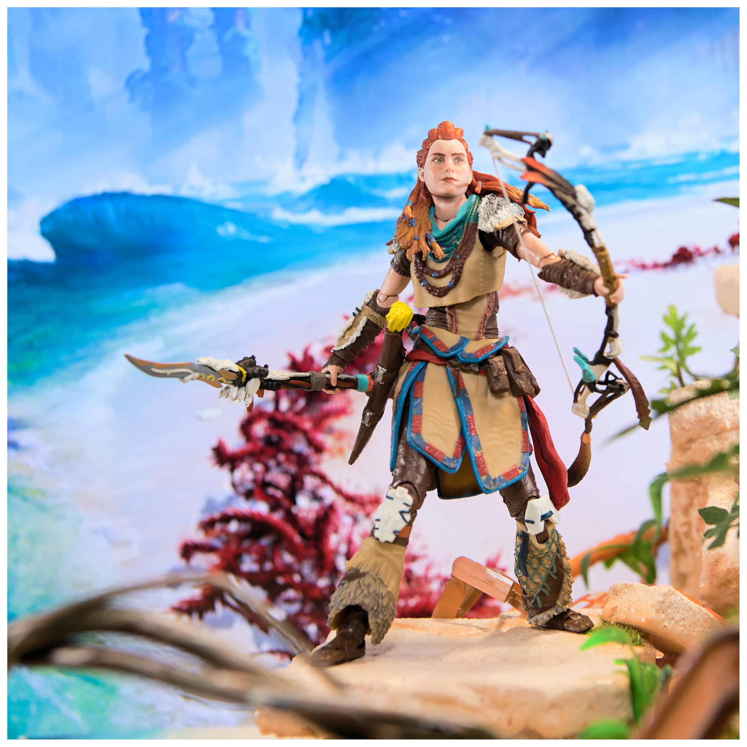 PlayStation God of War Ragnarok, 6” Atreus Action Figure with 4 Accessories, The Shapes Collection, for PS5 Fans & Collectors Ages 17+