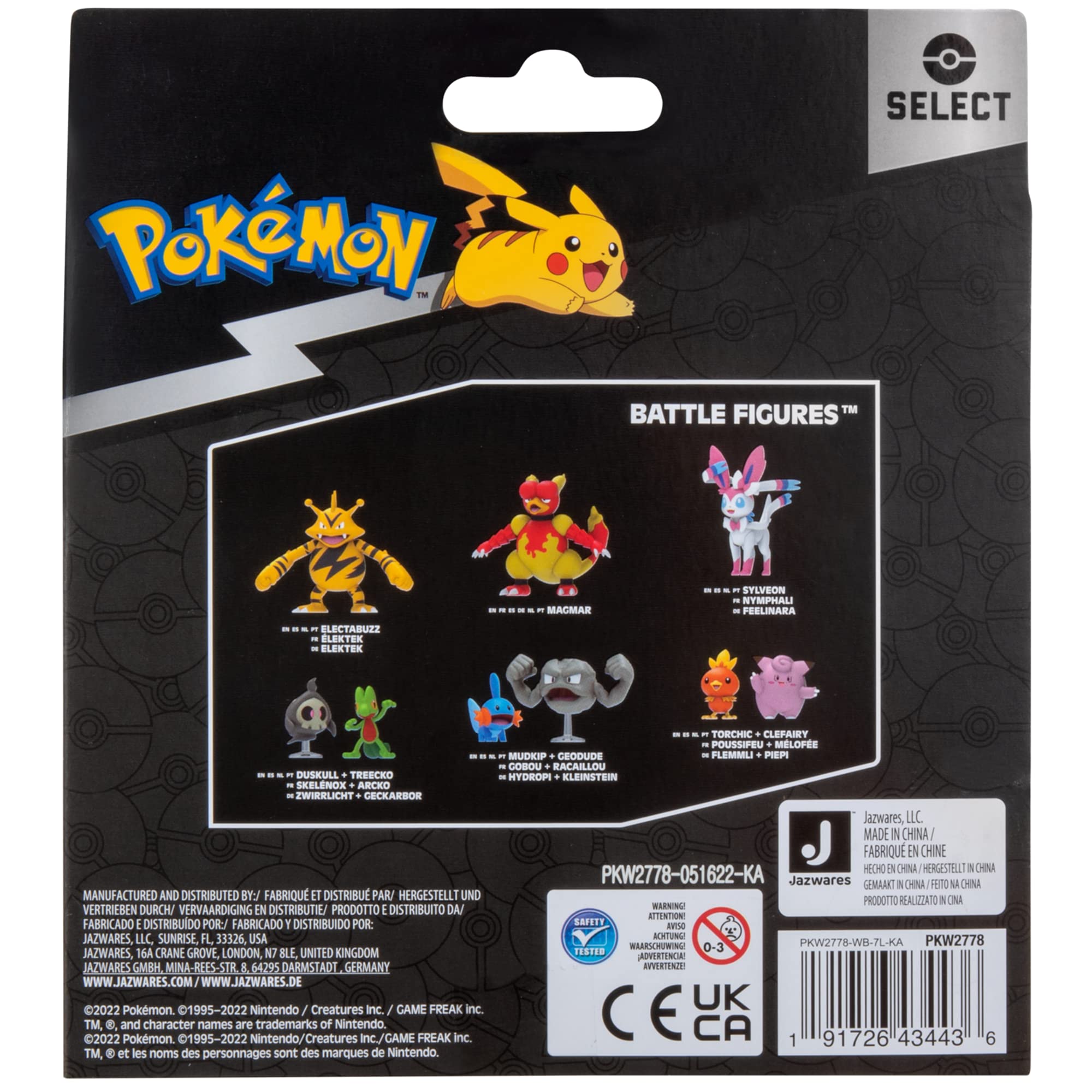 Pokémon Select Evolution 3 Pack - Features 2-Inch Bulbasaur, 3-Inch Ivysaur and 12-Inch Venusaur Battle Figures