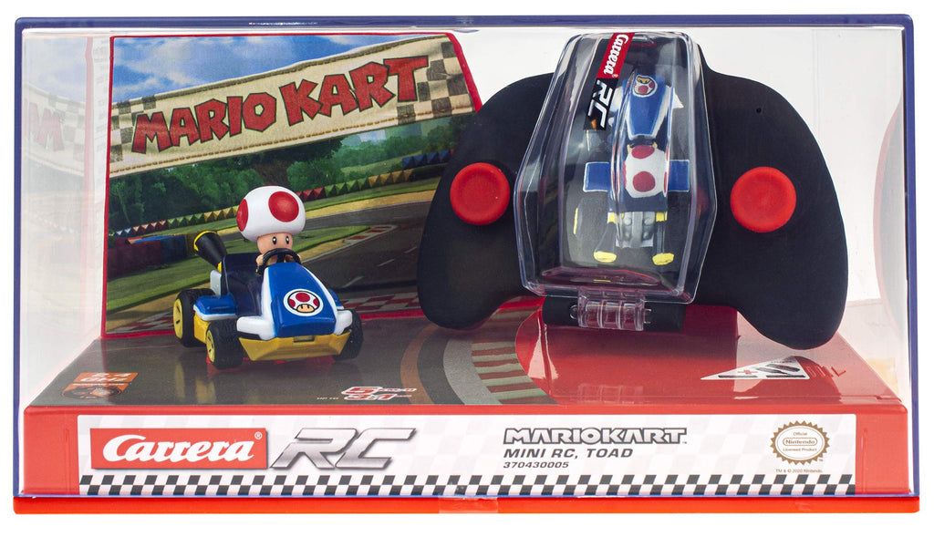 Carrera RC Nintendo Mario Kart 2.4 GHz Mini Collectible Radio Remote Control Toy Car Vehicle - Peach | Official Licensed Mario Miniature Collectible Toy RC Car for Kids 6+, Ready To Run, Rechargeable Battery, Radio RC Racing