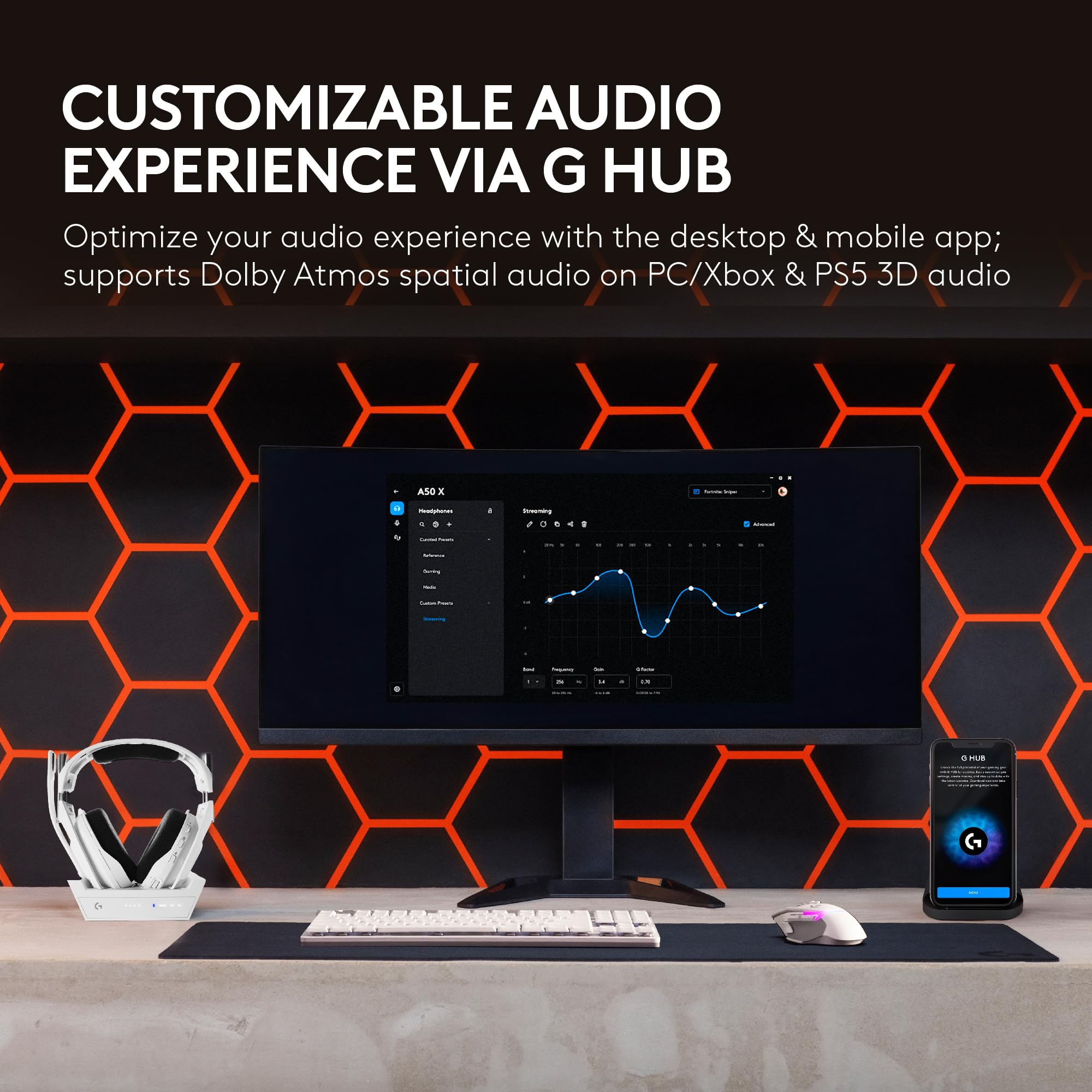 Logitech G Astro A50 X Multi-Platform Wireless Gaming Headset + Base Station for PS5/Xbox/PC: PLAYSYNC Video & Audio Switcher, HDMI 2.1 4K 120Hz VRR, <24bit/48kHz, 24hr Battery, 2.4GHz & BT - Black - Flex Gamingproduct_type