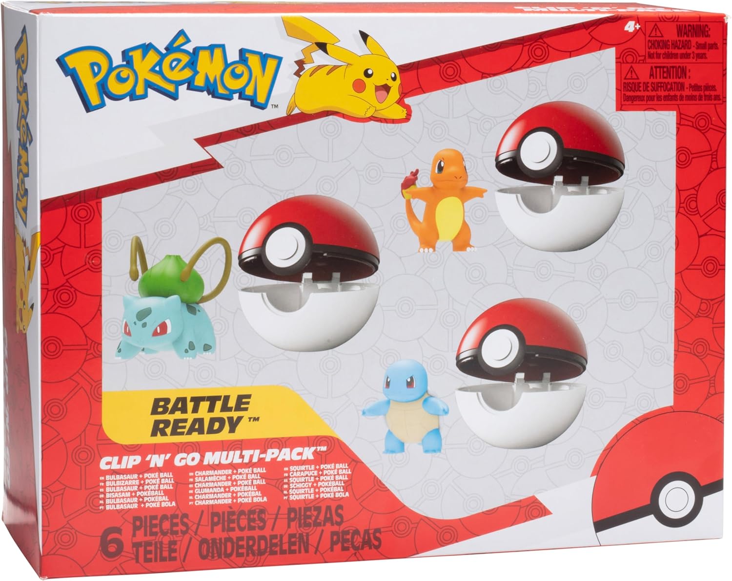 Pokemon Clip ‘N’ Go Multipack - Includes Three 2-Inch Battle Figures and Three Poké Ball Accessories