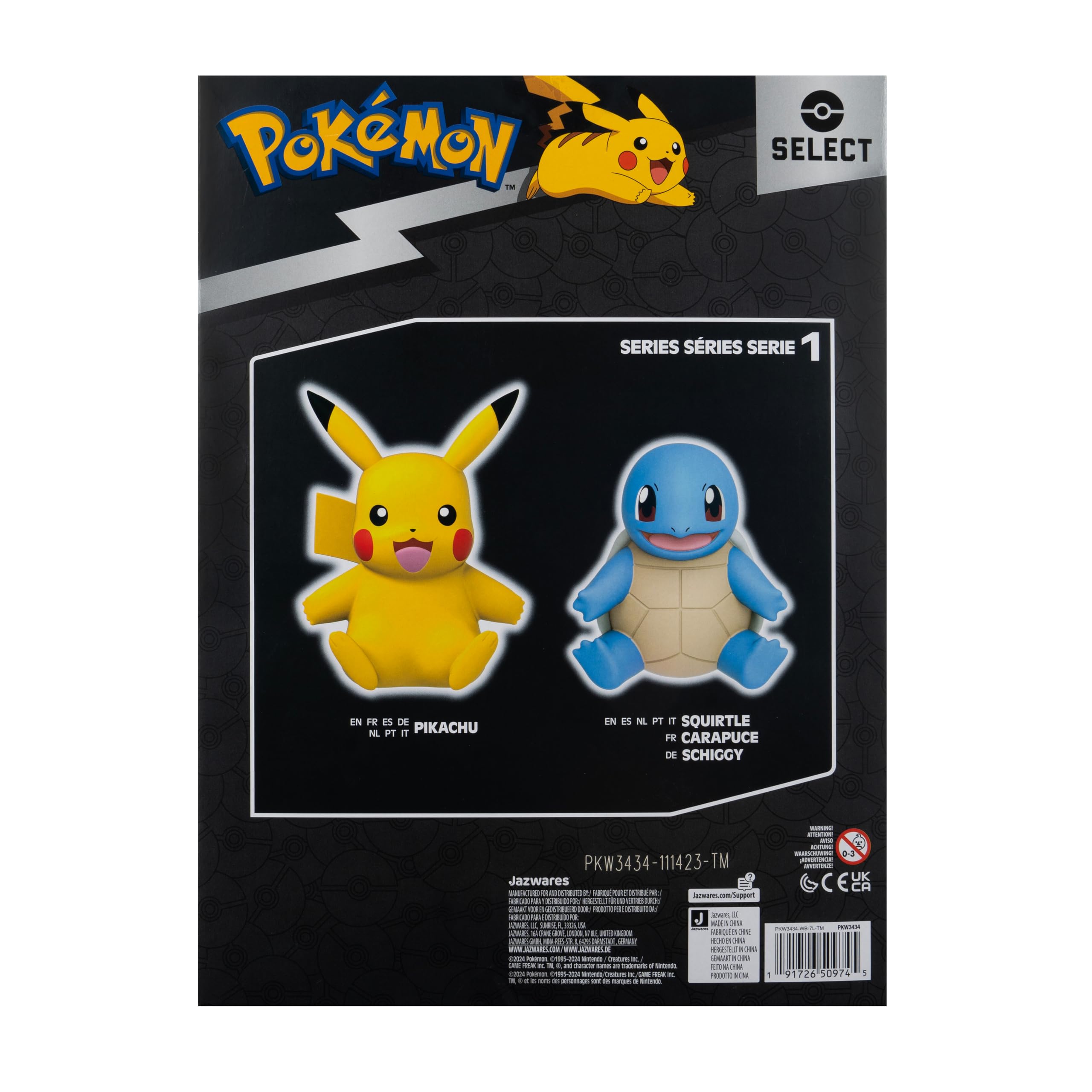 Pokemon Pikachu Select Vinyl Figure - 8-Inch Figure Made from Vinyl
