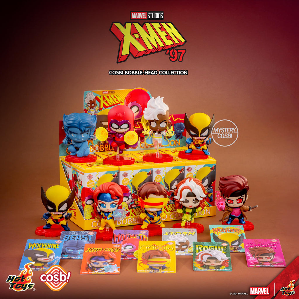 YuMe X-Men 97 Blind Box Collectible Mini Figure & Accessories | Cosbi Bobble Head Collection | Official Marvel Studios Merchandise | Toy Gift for Kids & Adults | 9 Figures to Collect Including 1 Chase