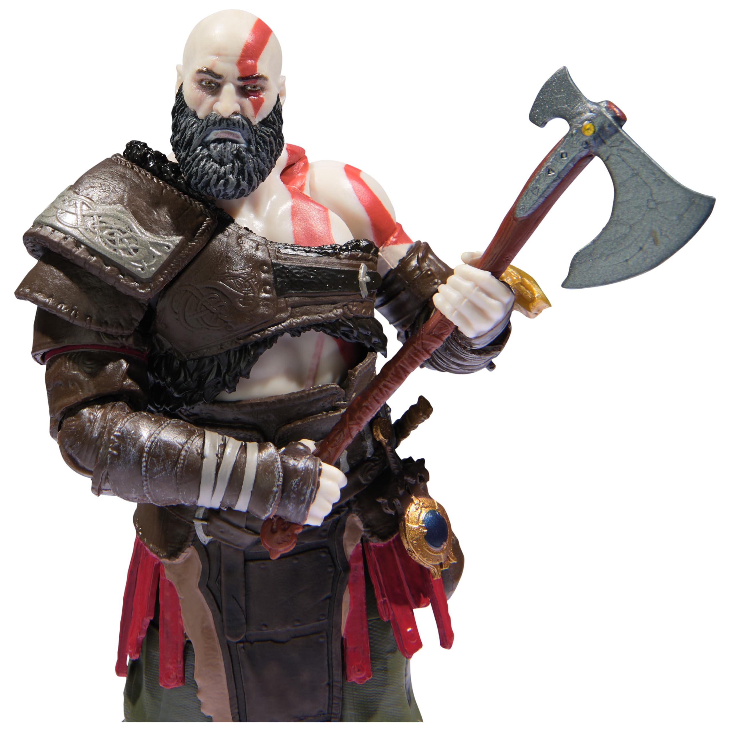 PlayStation God of War Ragnarok, 6” Atreus Action Figure with 4 Accessories, The Shapes Collection, for PS5 Fans & Collectors Ages 17+