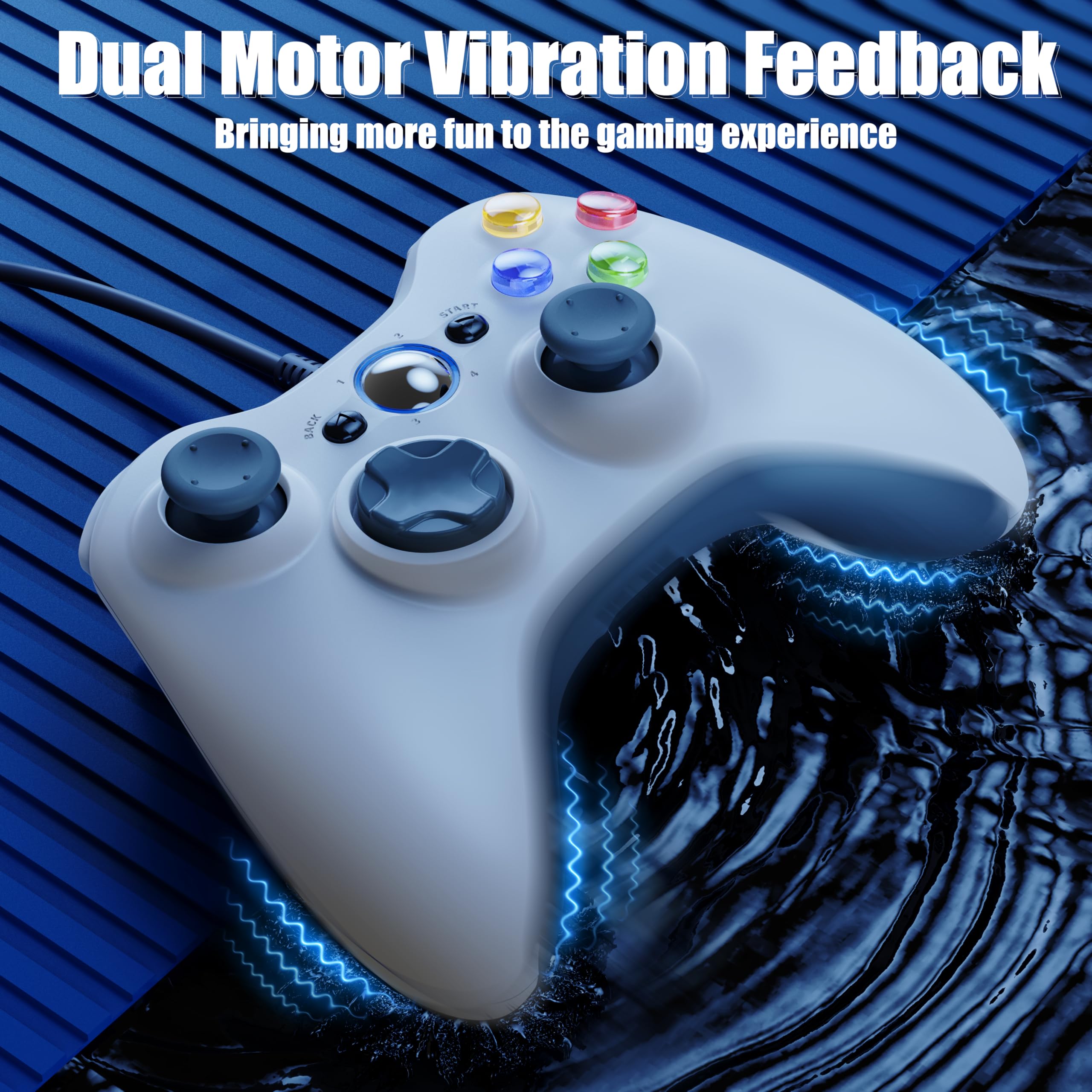 Gamrombo Wireless Controller for Xbox One, Xbox Series X/S, Xbox One X/S, PC, LED Gaming Controller with TURBO,Macro Function,3.5mm Audio Jack - Flex Gamingproduct_type