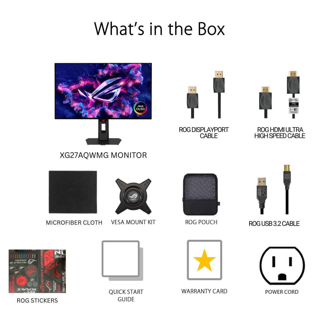 ASUS ROG Swift OLED Gaming Monitor – 4 Styles