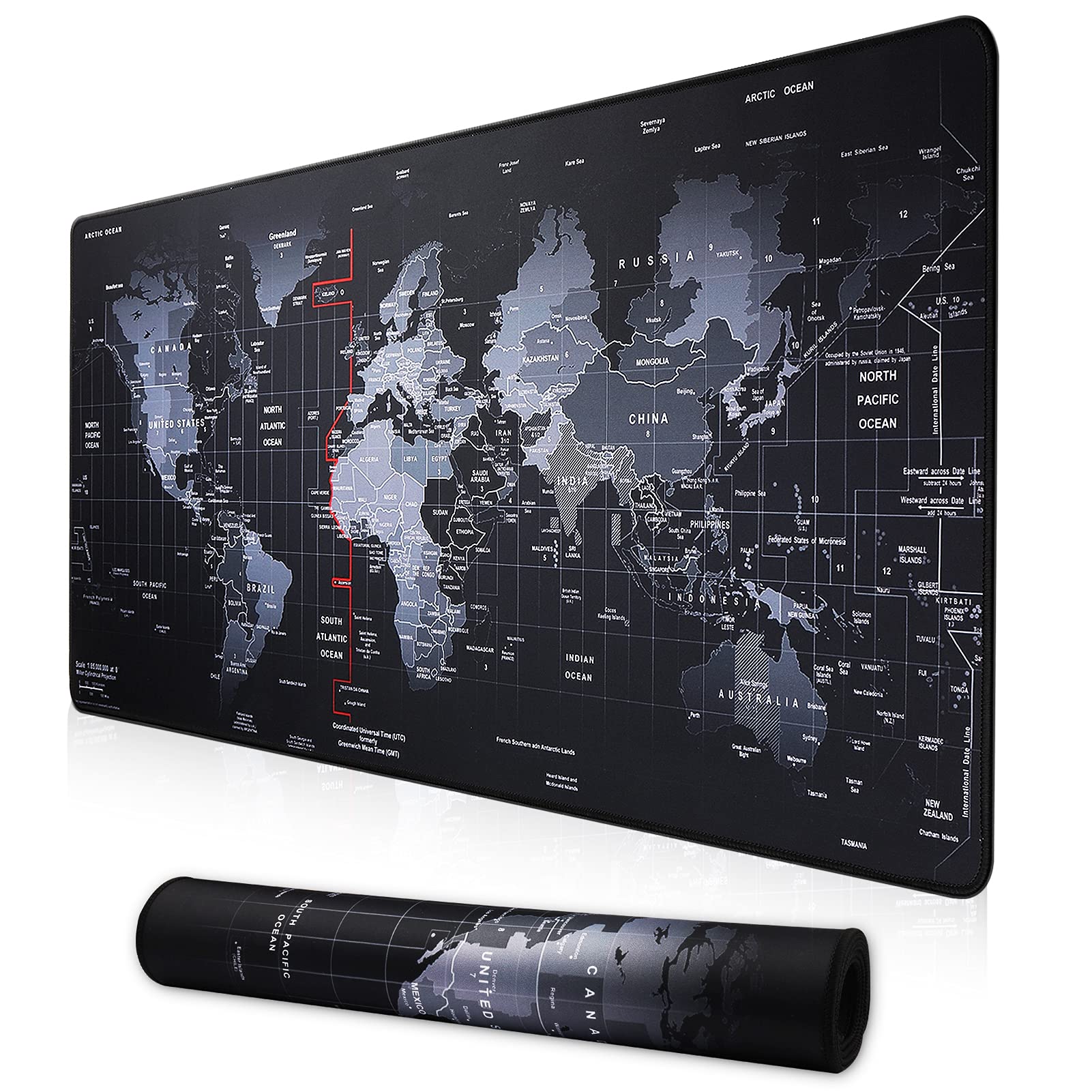 XXL Professional Large Mouse Pad & Computer Game Mouse Mat (35.4x15.7x0.1IN, Map) (90 * 40 Map) - Flex Gamingproduct_type