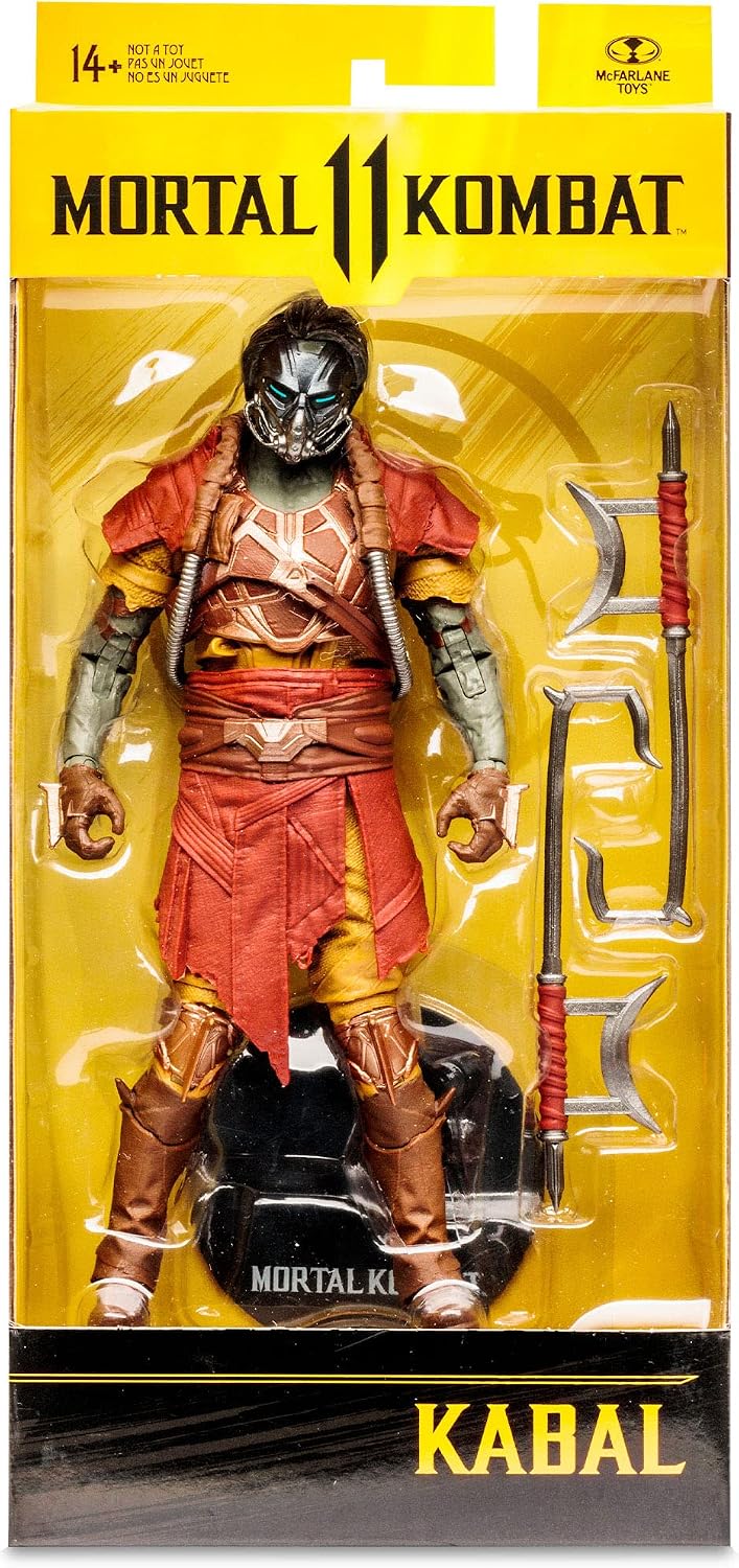 McFarlane Toys - Mortal Kombat 7IN Figures WV10 - KABAL (Rapid RED) | Mortal Kombat 7 Inch Action Figure Wave 10 - Kabal Rapid Red