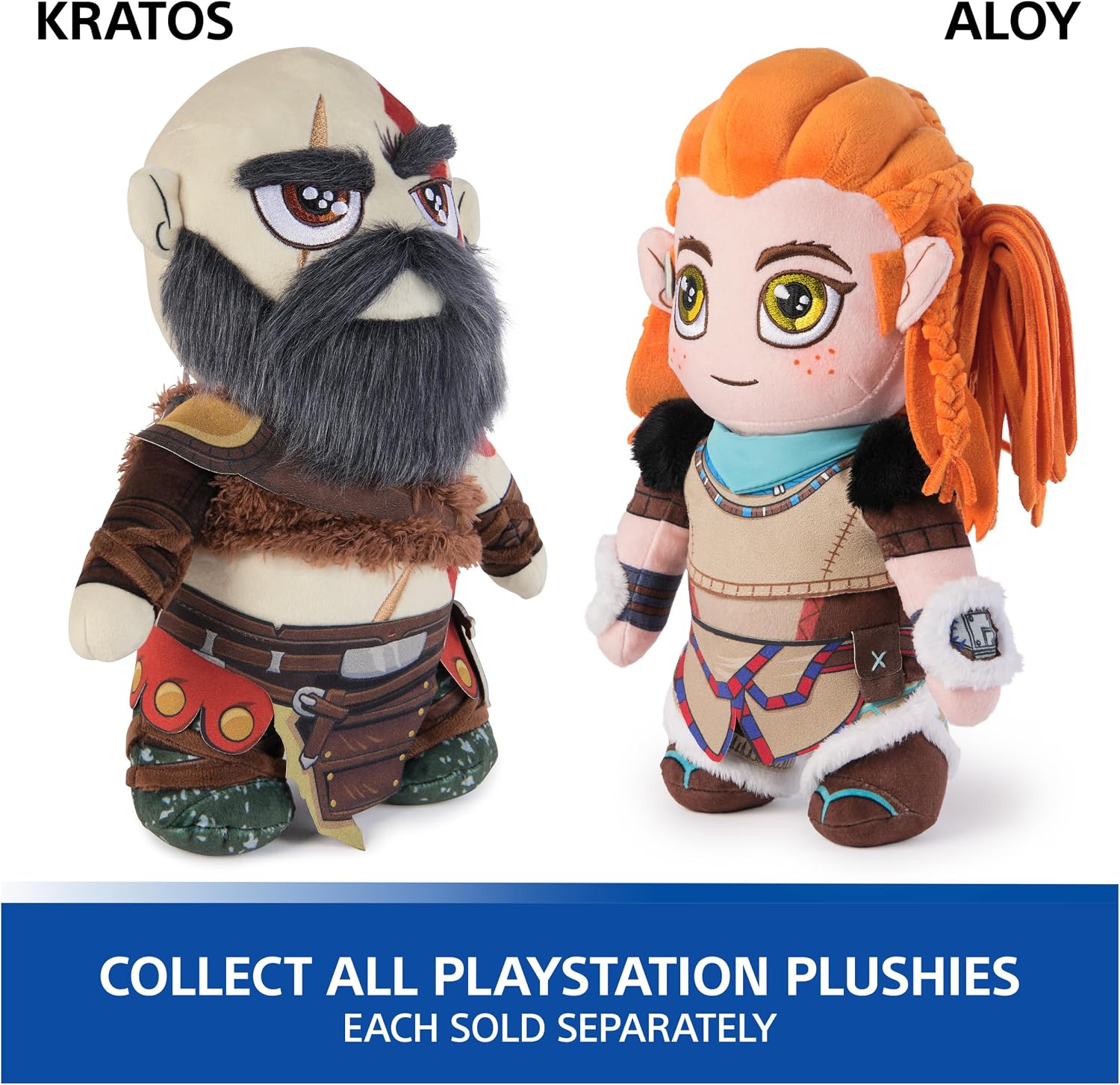 PlayStation God of War Ragnarök Kratos 10-Inch Collector Plush | Premium Collector Plush, Captures Kratos in Cuddly Form, Iconic Red Tattoos, Must-Have Shelf Accessory for PS5 Gamers