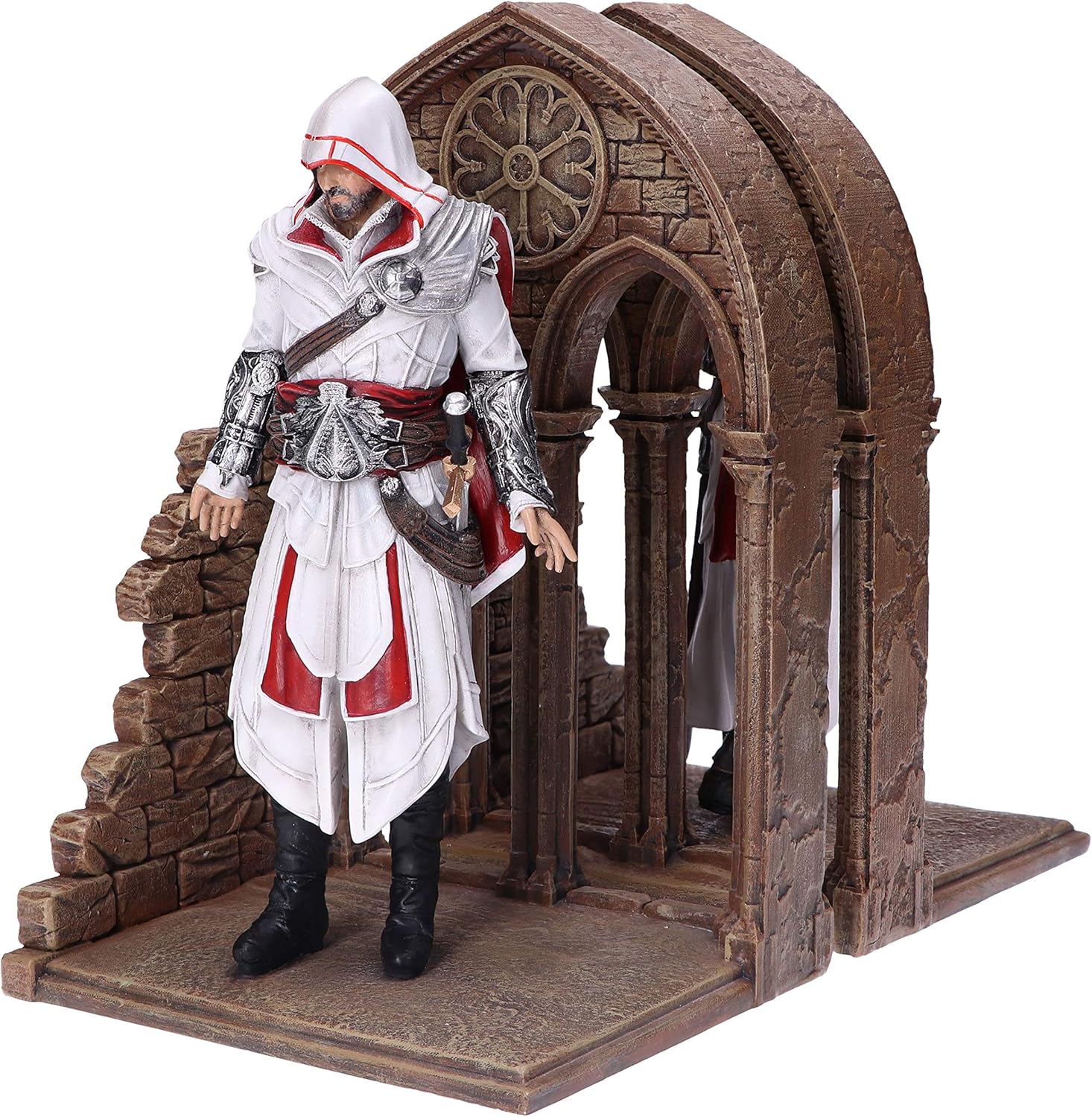 Nemesis Now Assassins Creed Altair and Ezio Bookends, Hand-Painted Resin, Officially Licensed Library and Gaming Decor, 24cm